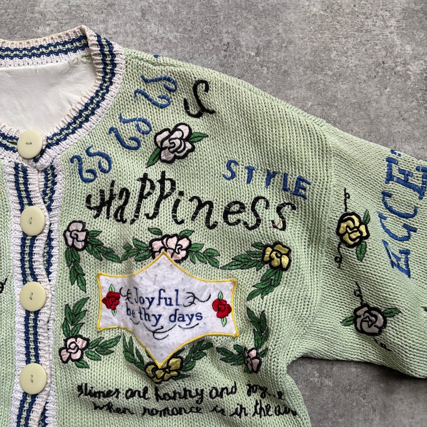 【1989】Whimsical Romantic Knit Cardigan