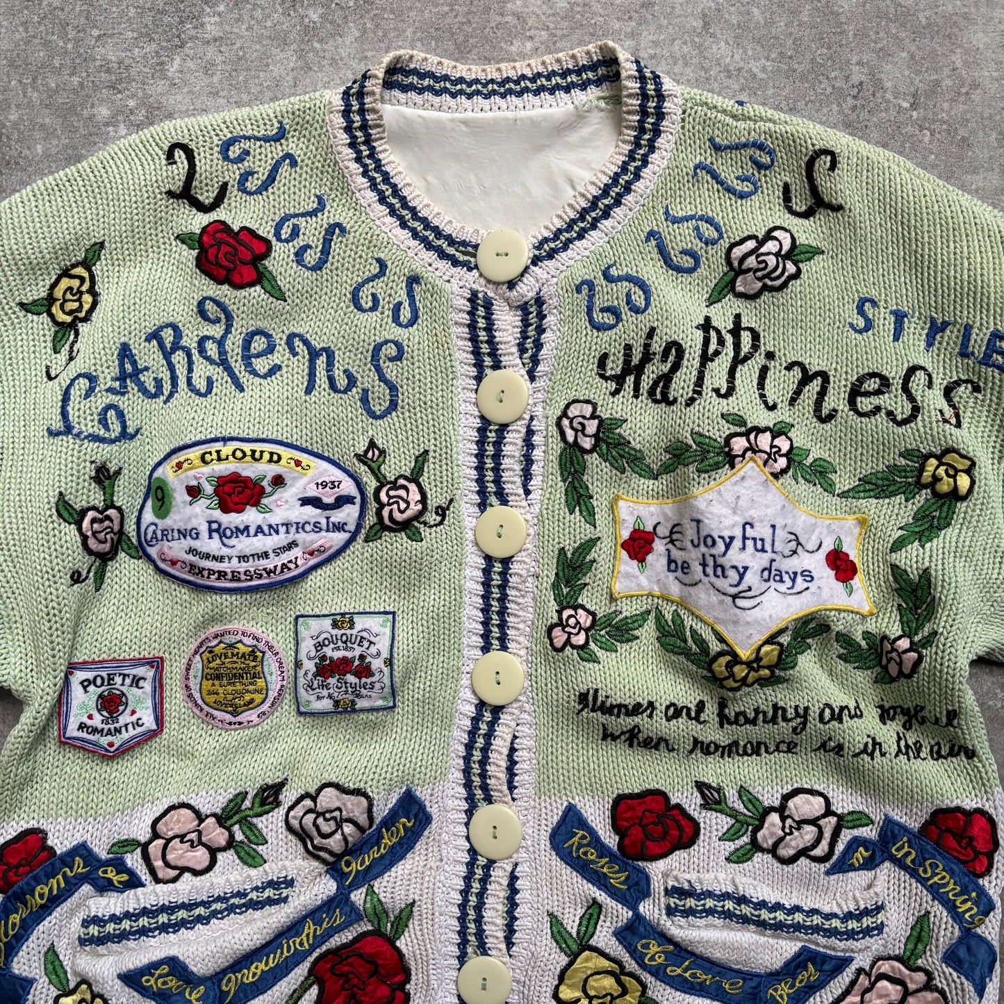 【1989】Whimsical Romantic Knit Cardigan