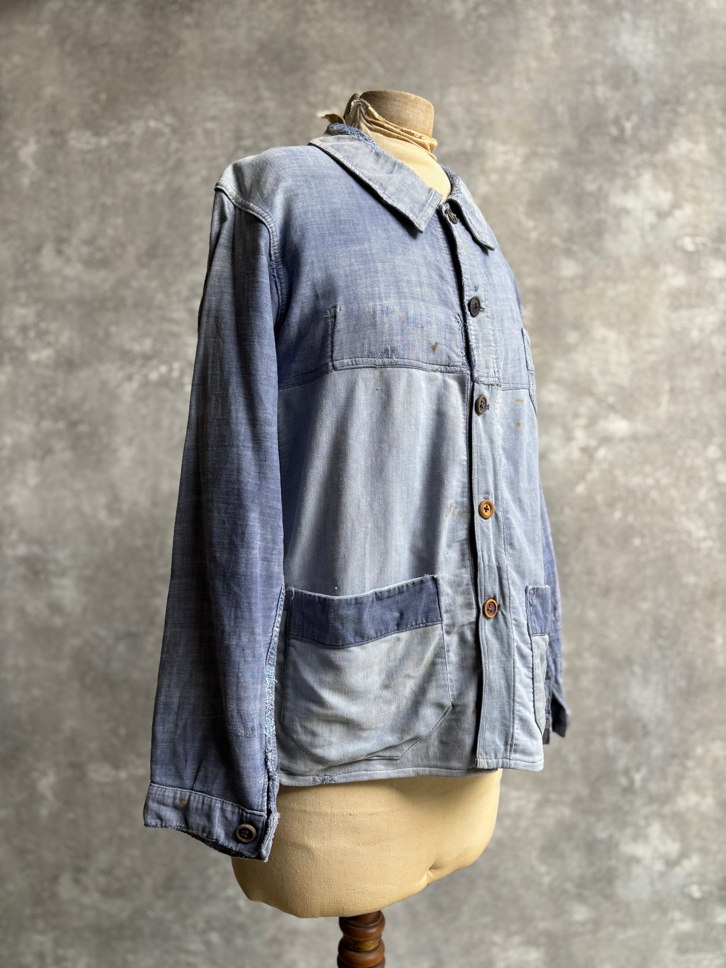 【~1950's】Vintage French Cotton Linen Work Jacket『Vulcain ヴァルカン』