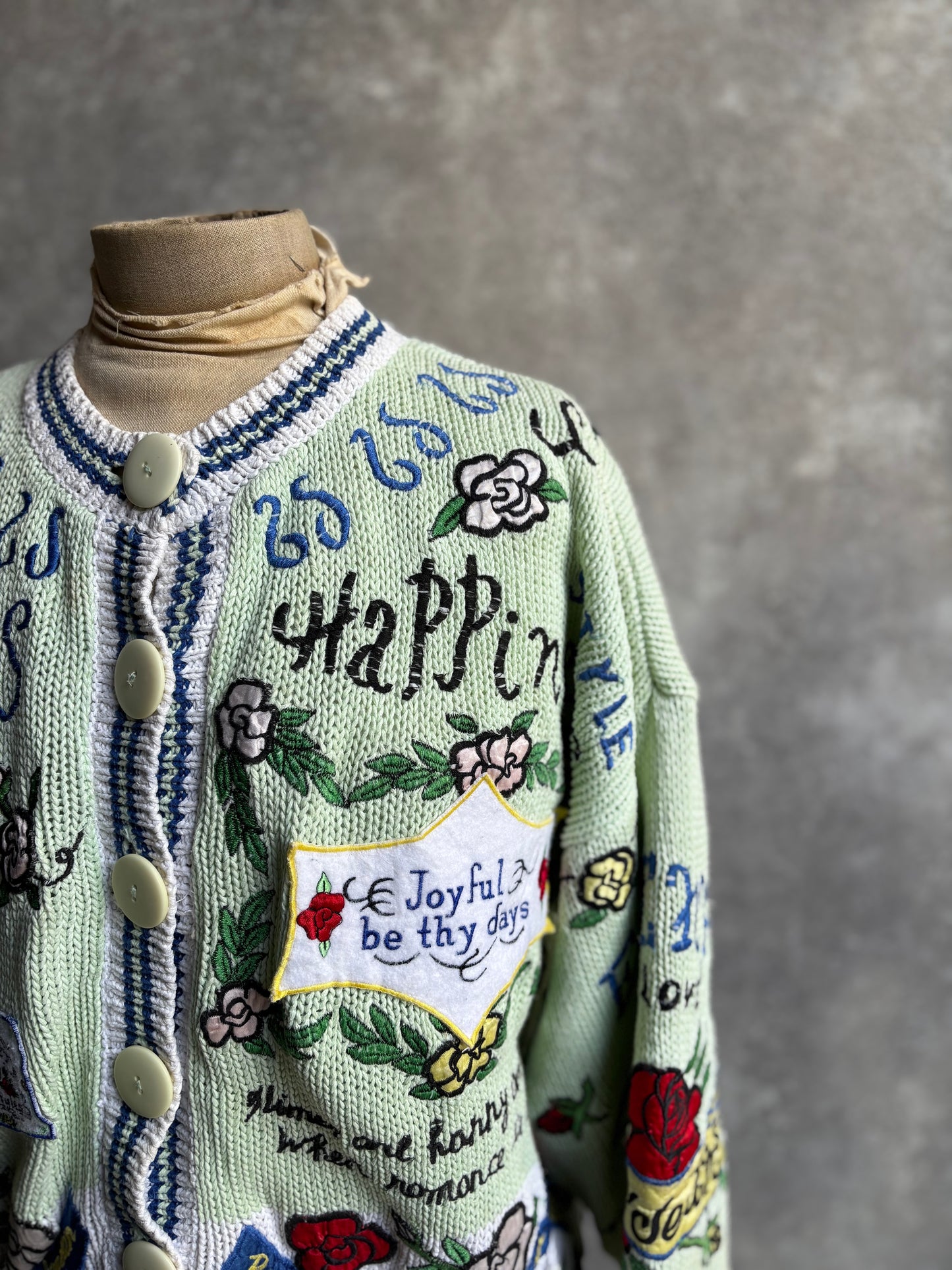 【1989】Whimsical Romantic Knit Cardigan
