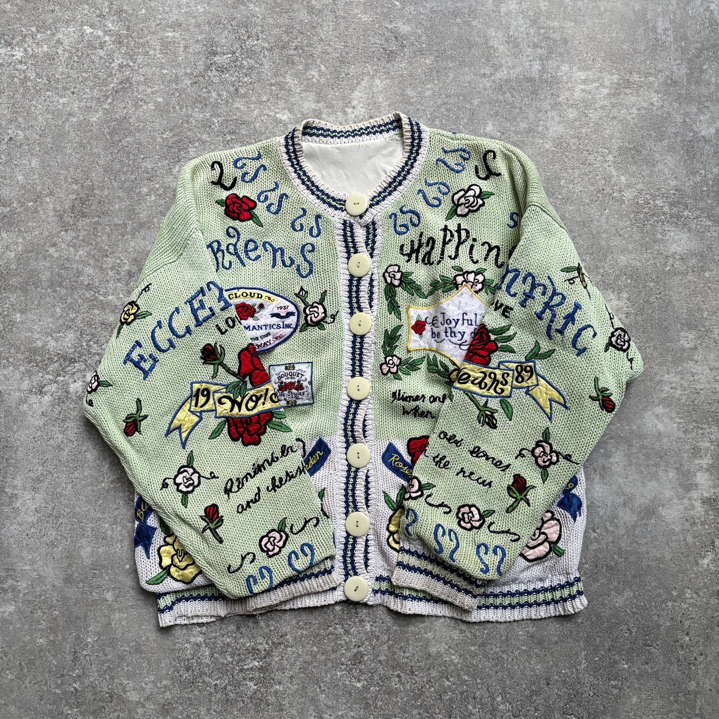 【1989】Whimsical Romantic Knit Cardigan
