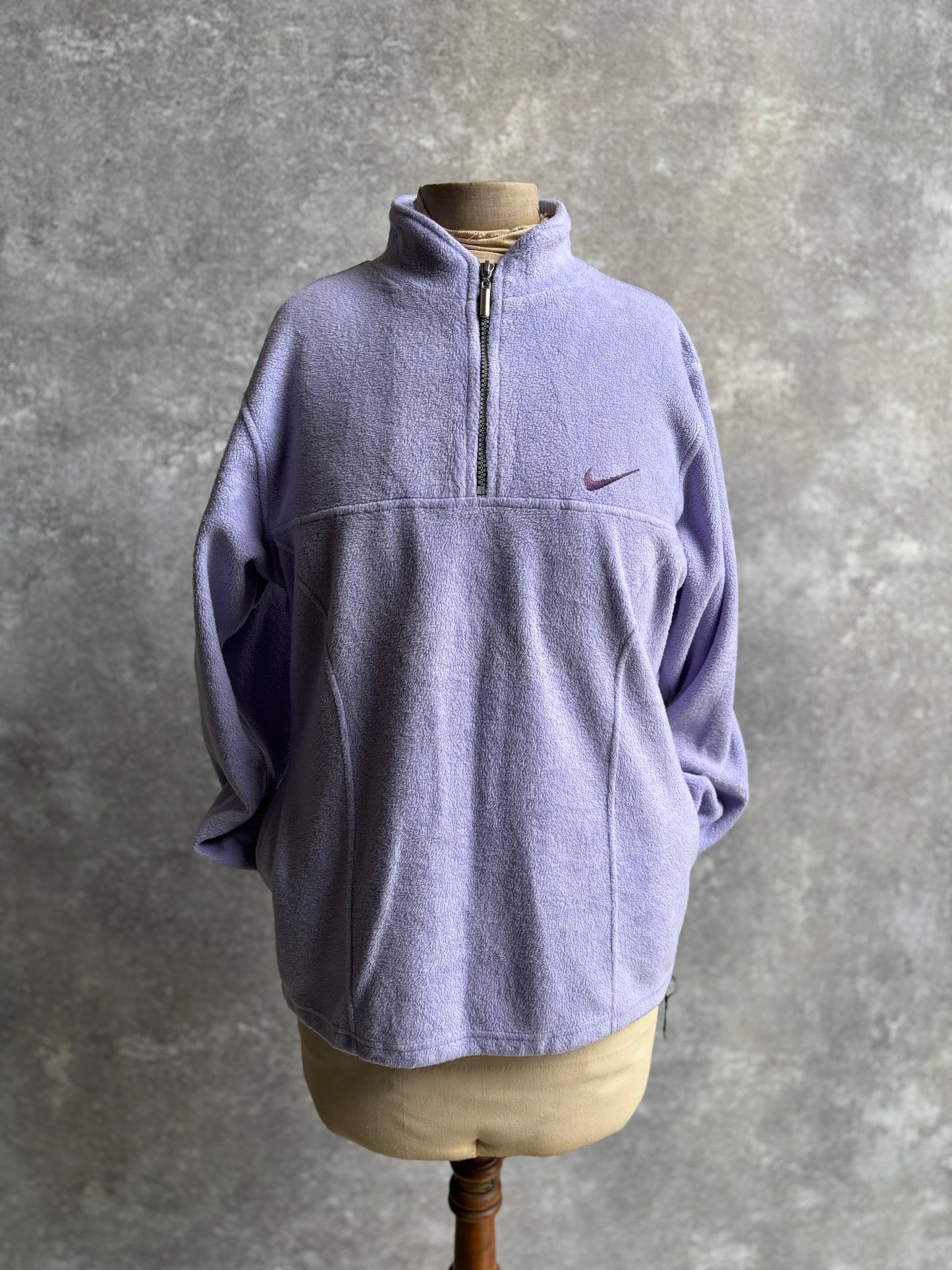 【1990's】Nike Purple Half Zip Fleece Pullover