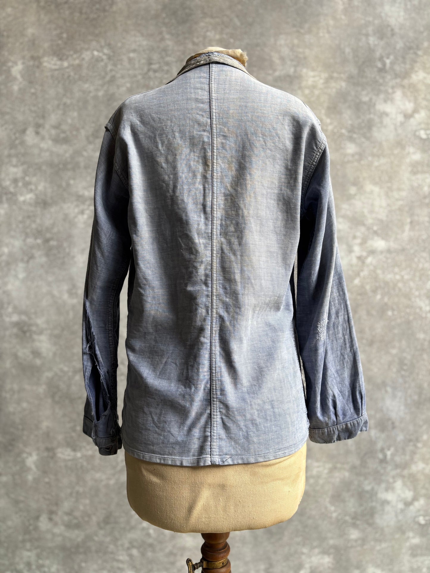 【~1950's】Vintage French Cotton Linen Work Jacket『Vulcain ヴァルカン』