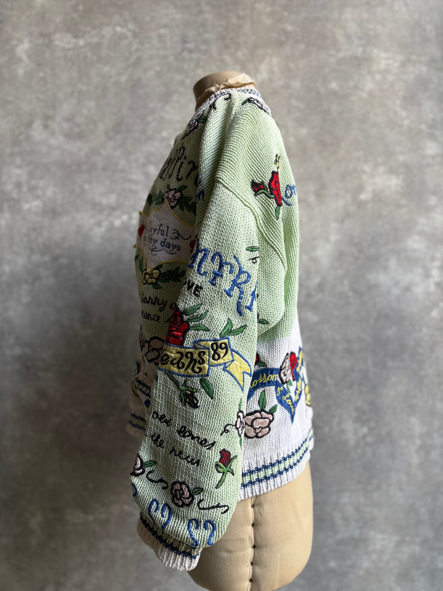 【1989】Whimsical Romantic Knit Cardigan