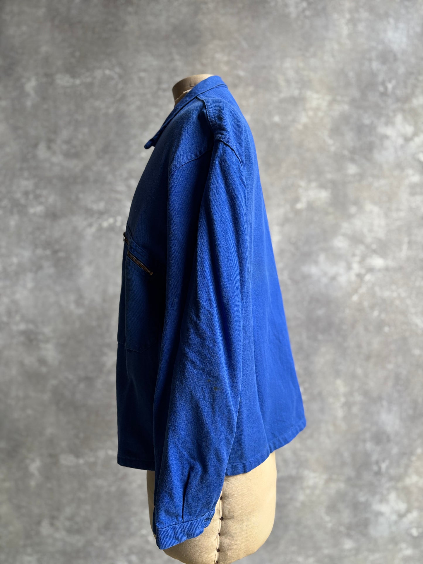 【~1970’s】Vintage French Zip Up Mechanic Jacket