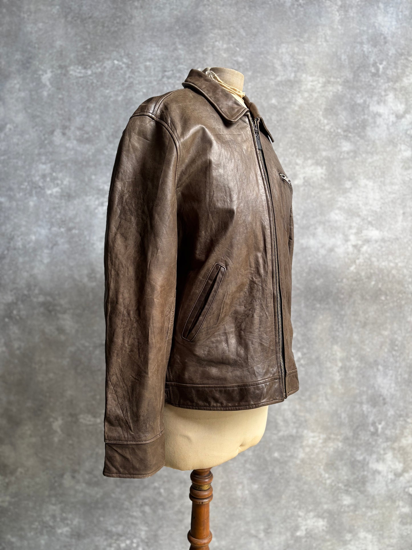 【1990's】Banana Republic Brown Leather Jacket