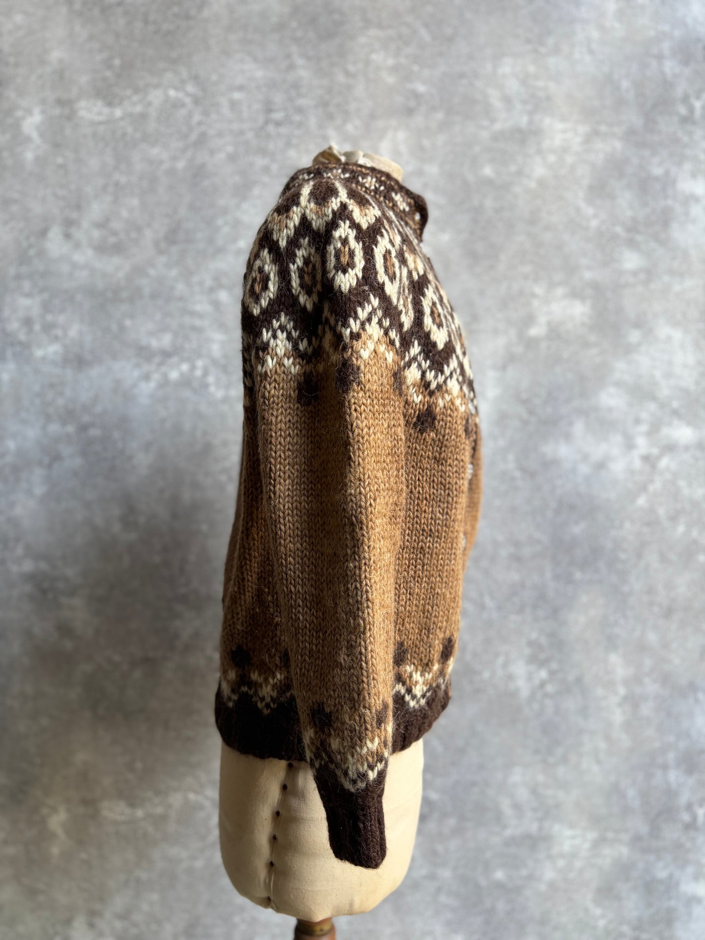 【~1980’s】Nordic Wool Knit Cardigan