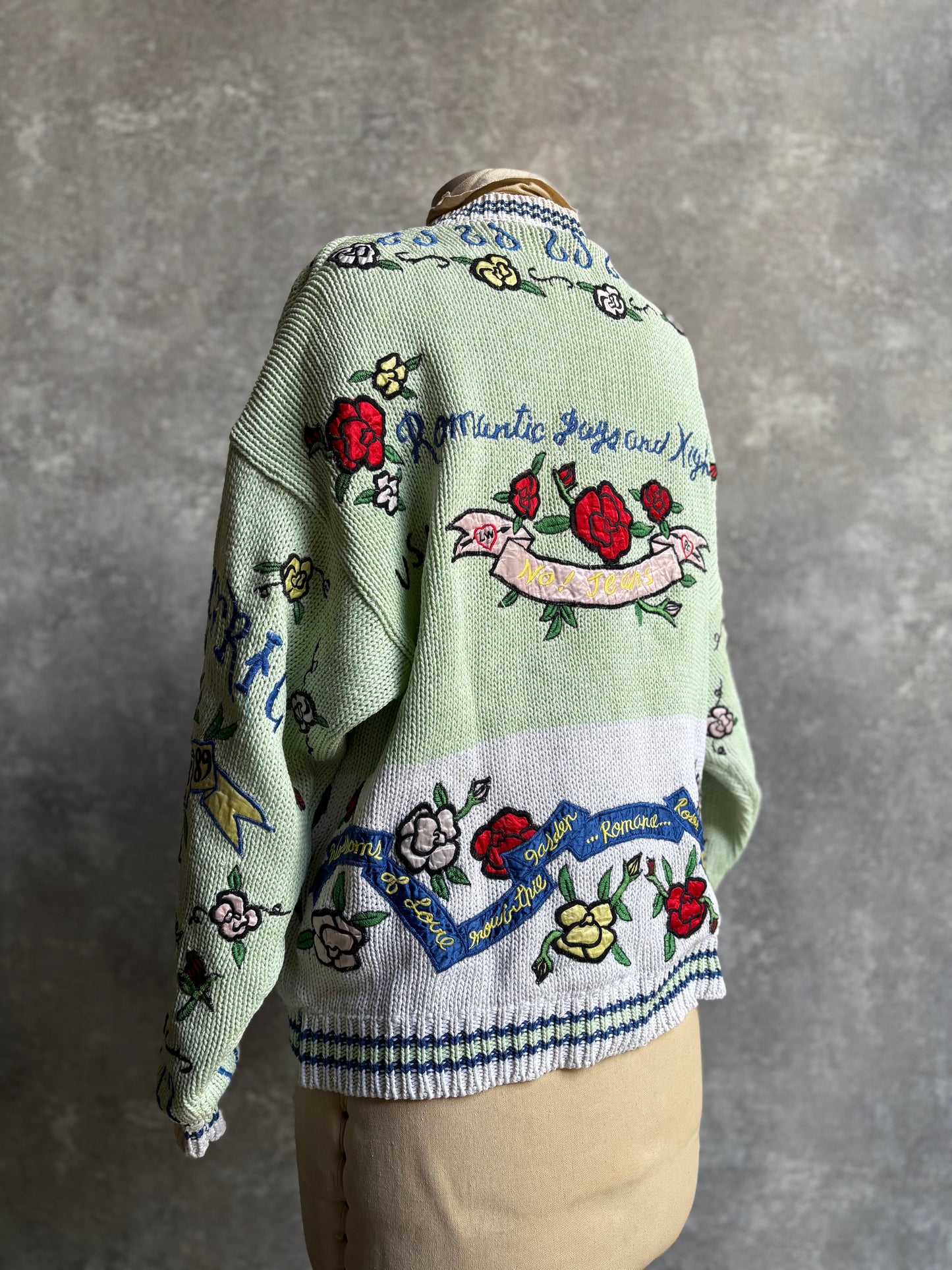 【1989】Whimsical Romantic Knit Cardigan