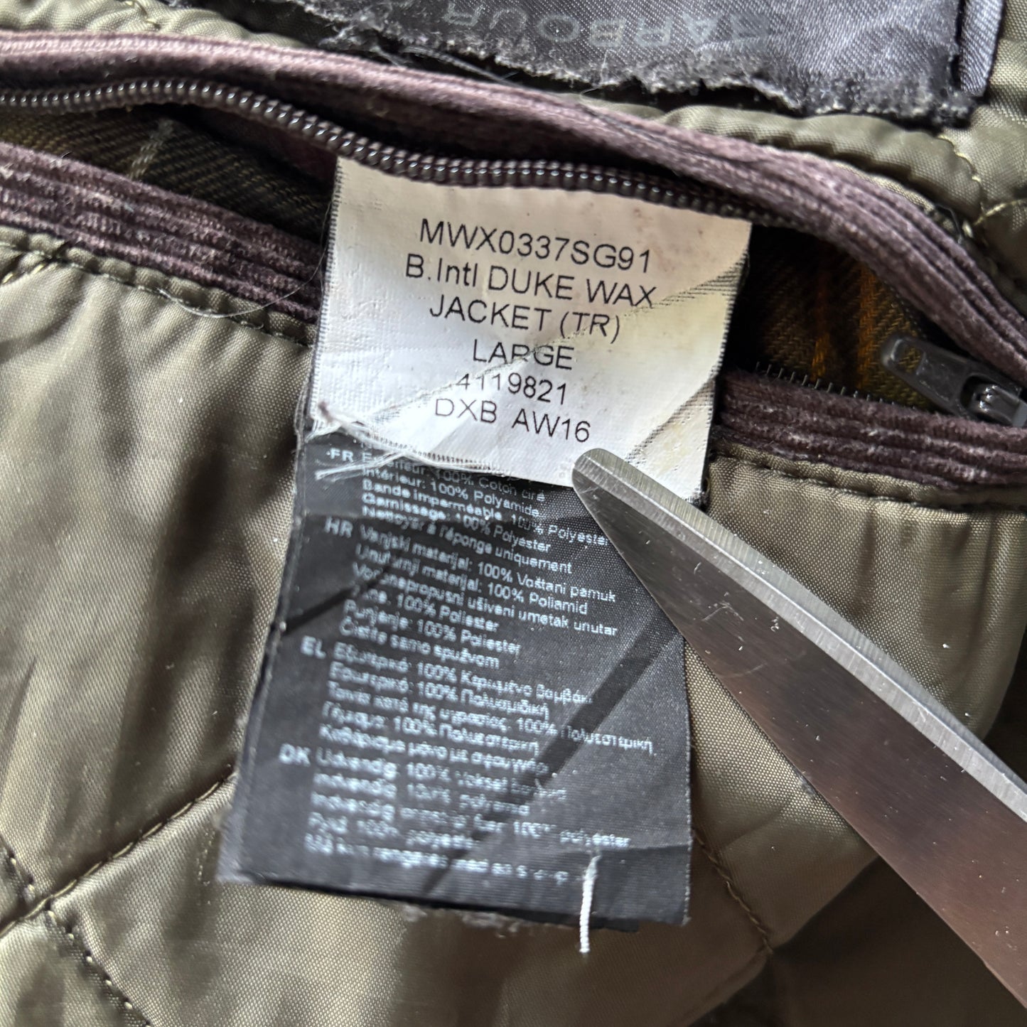【2016】Barbour International Duke Wax Jacket