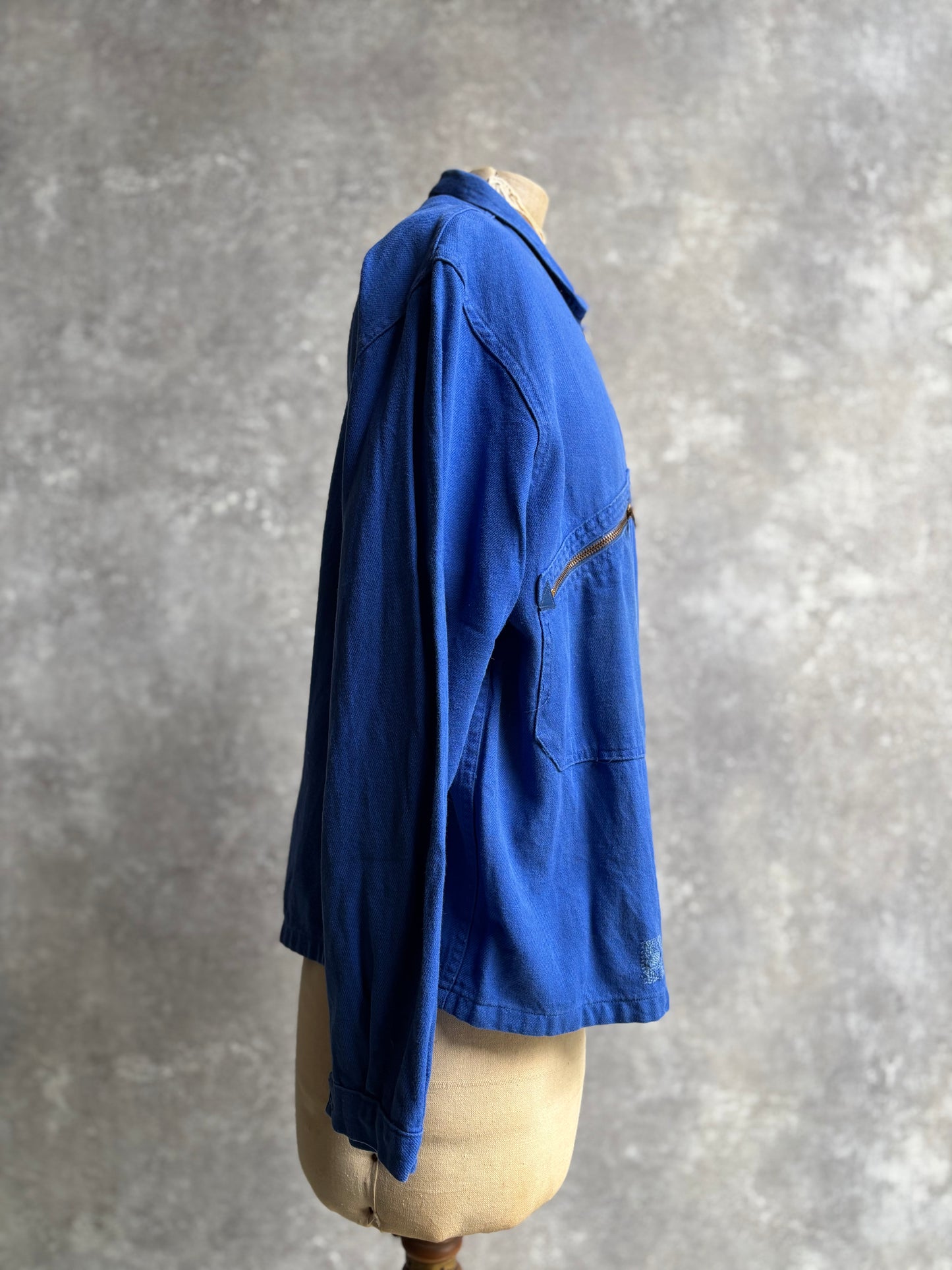 【~1970’s】Vintage French Zip Up Mechanic Jacket
