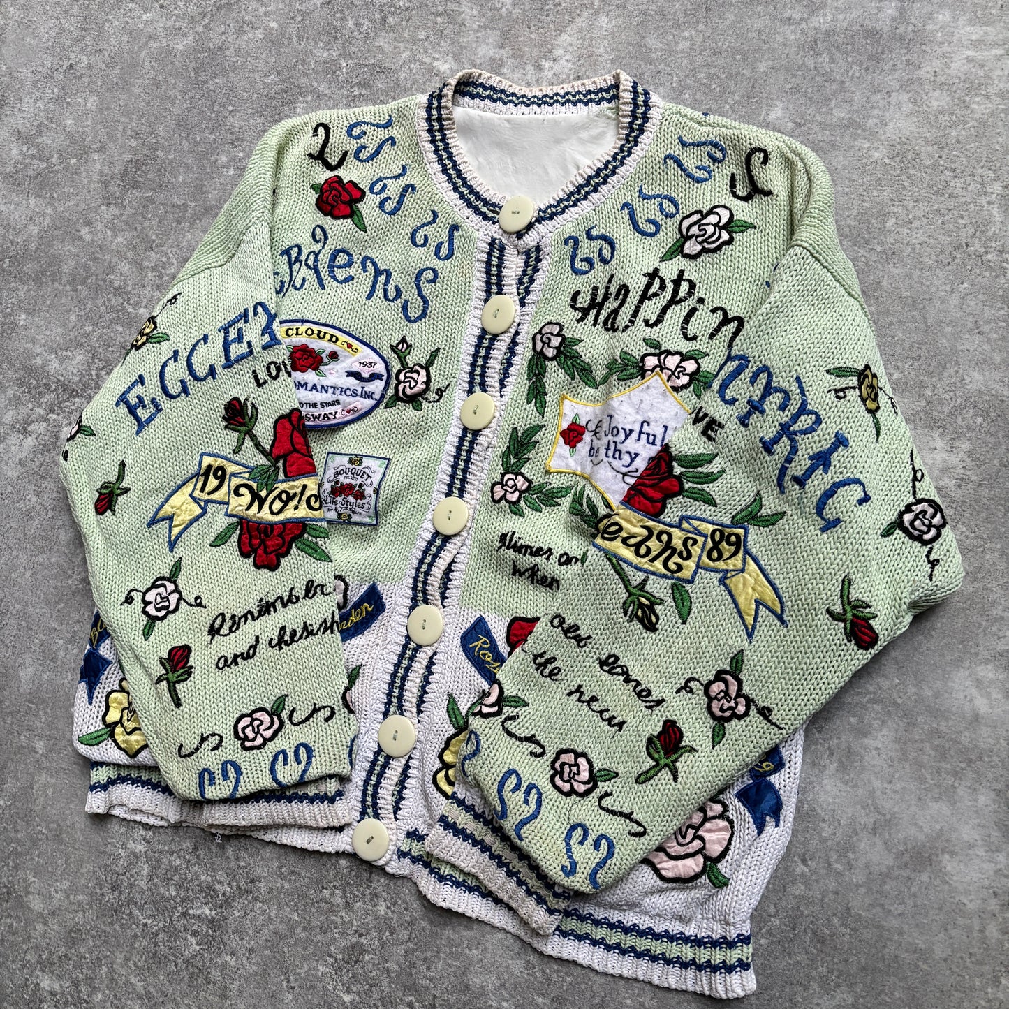 【1989】Whimsical Romantic Knit Cardigan