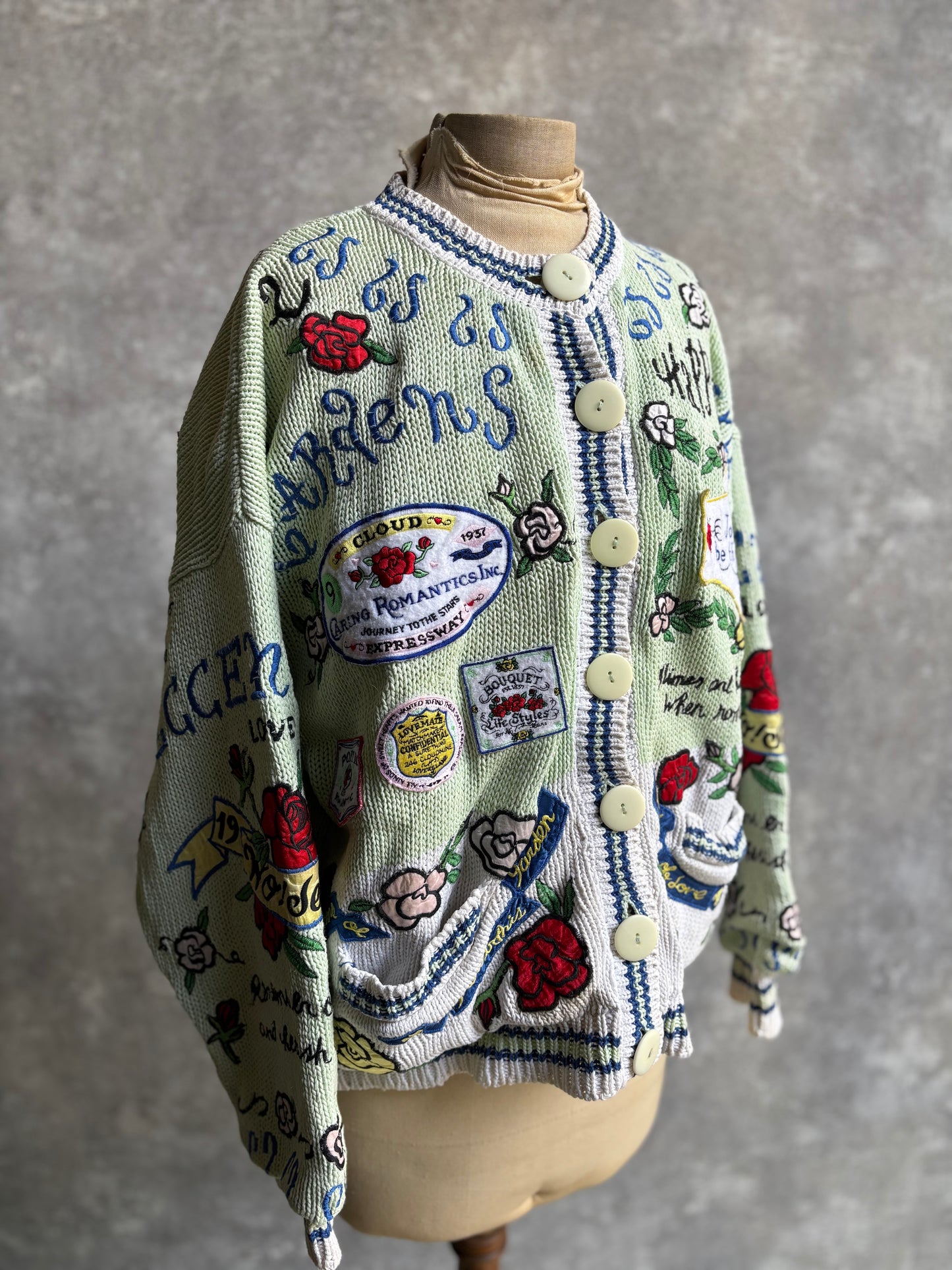 【1989】Whimsical Romantic Knit Cardigan