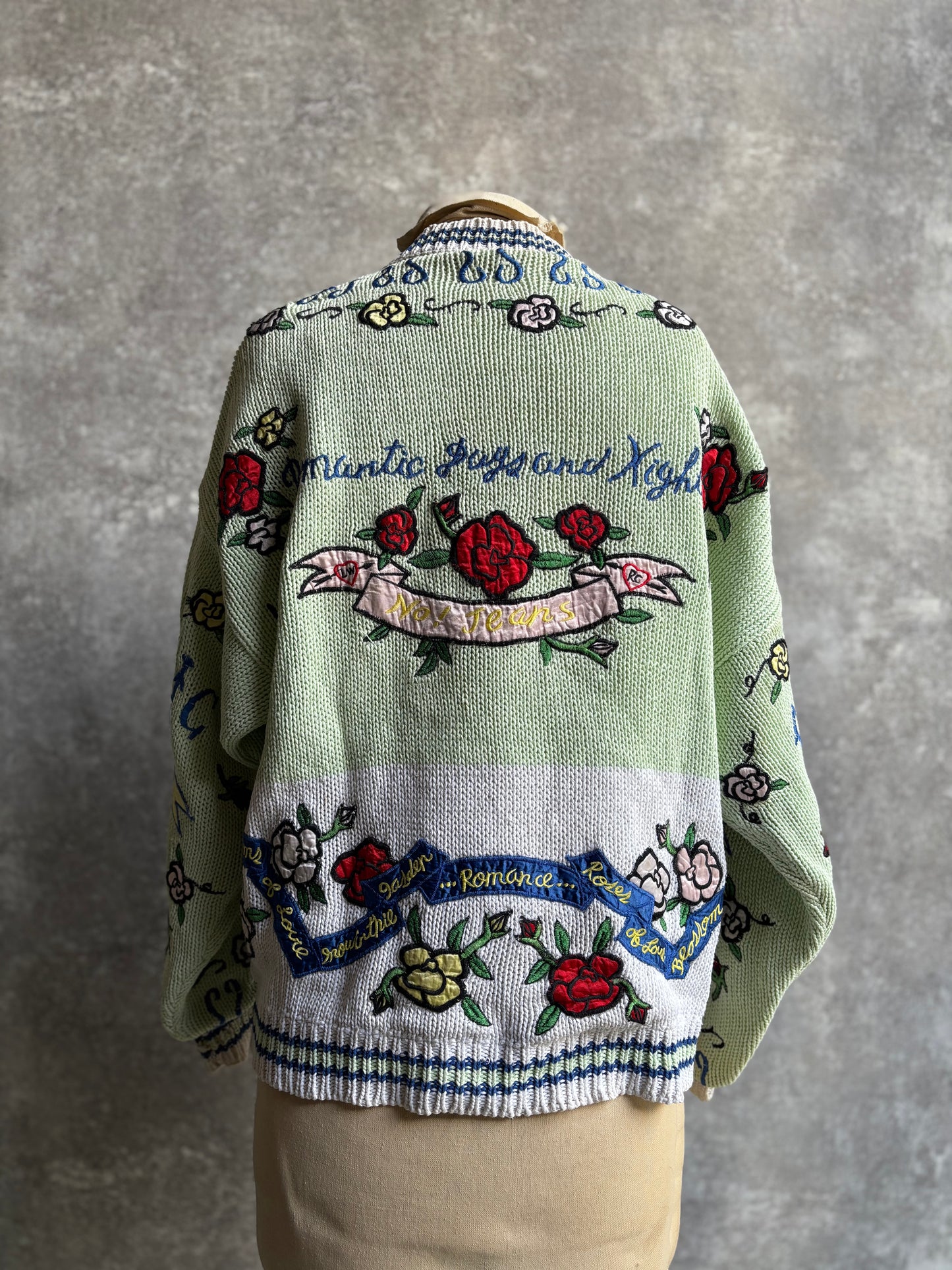 【1989】Whimsical Romantic Knit Cardigan