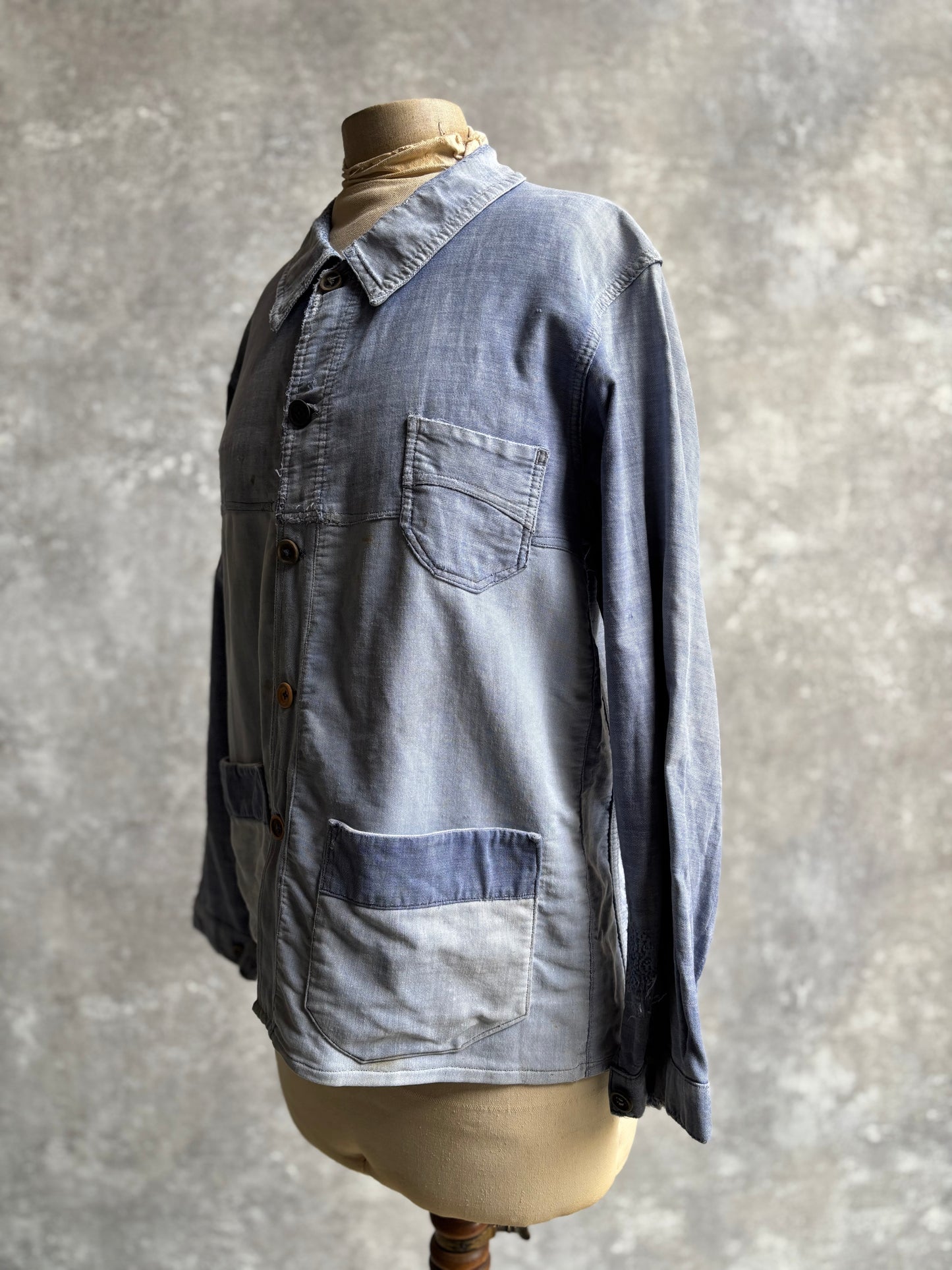 【~1950's】Vintage French Cotton Linen Work Jacket『Vulcain ヴァルカン』