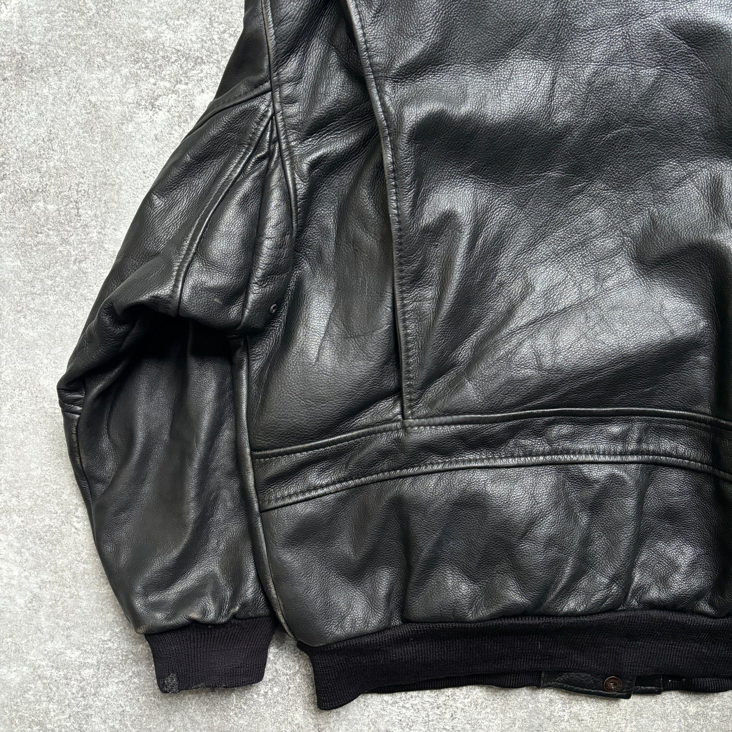 【1975】G-1 Type Black Leather Flight Jacket