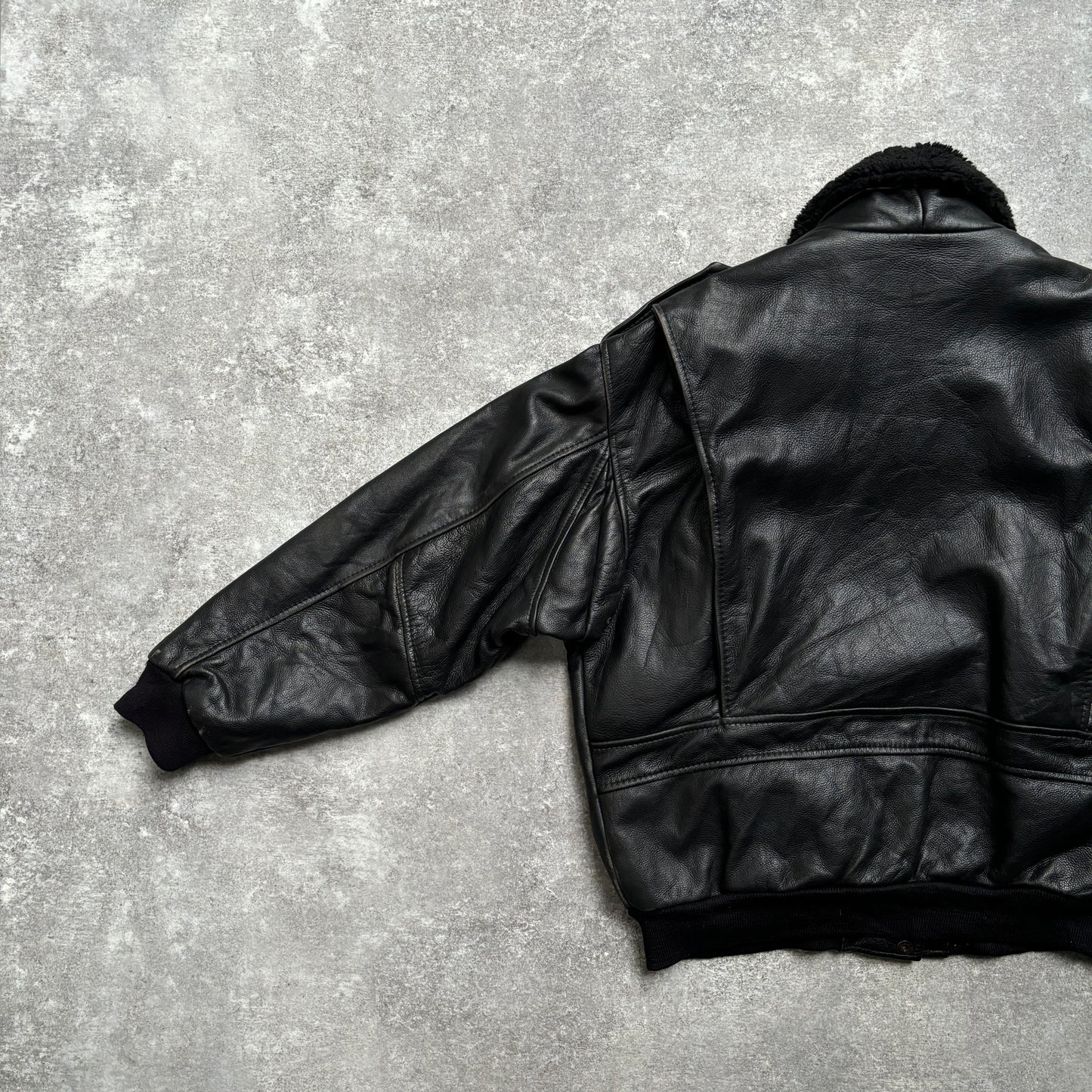 【1975】G-1 Type Black Leather Flight Jacket