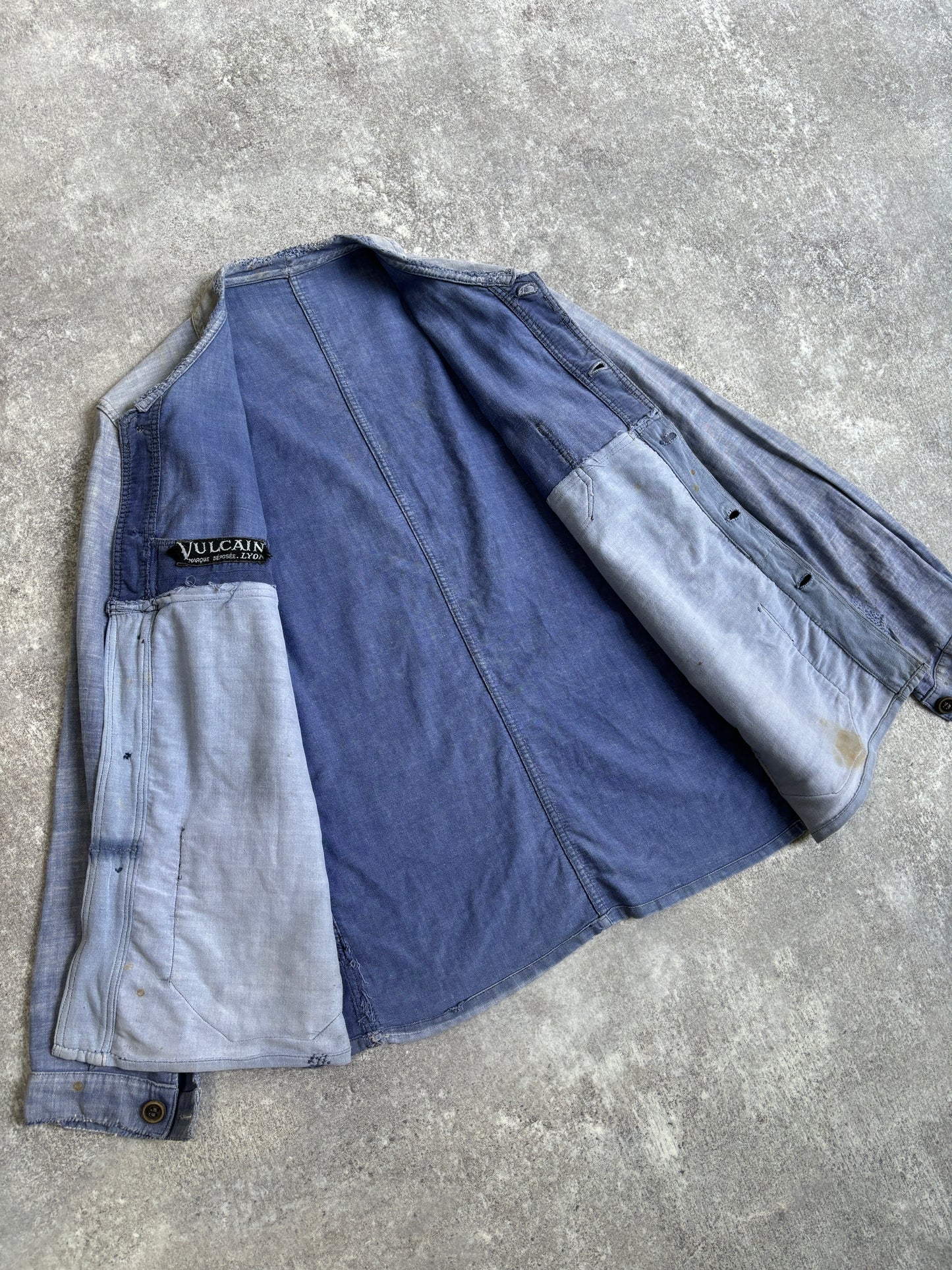 【~1950's】Vintage French Cotton Linen Work Jacket『Vulcain ヴァルカン』