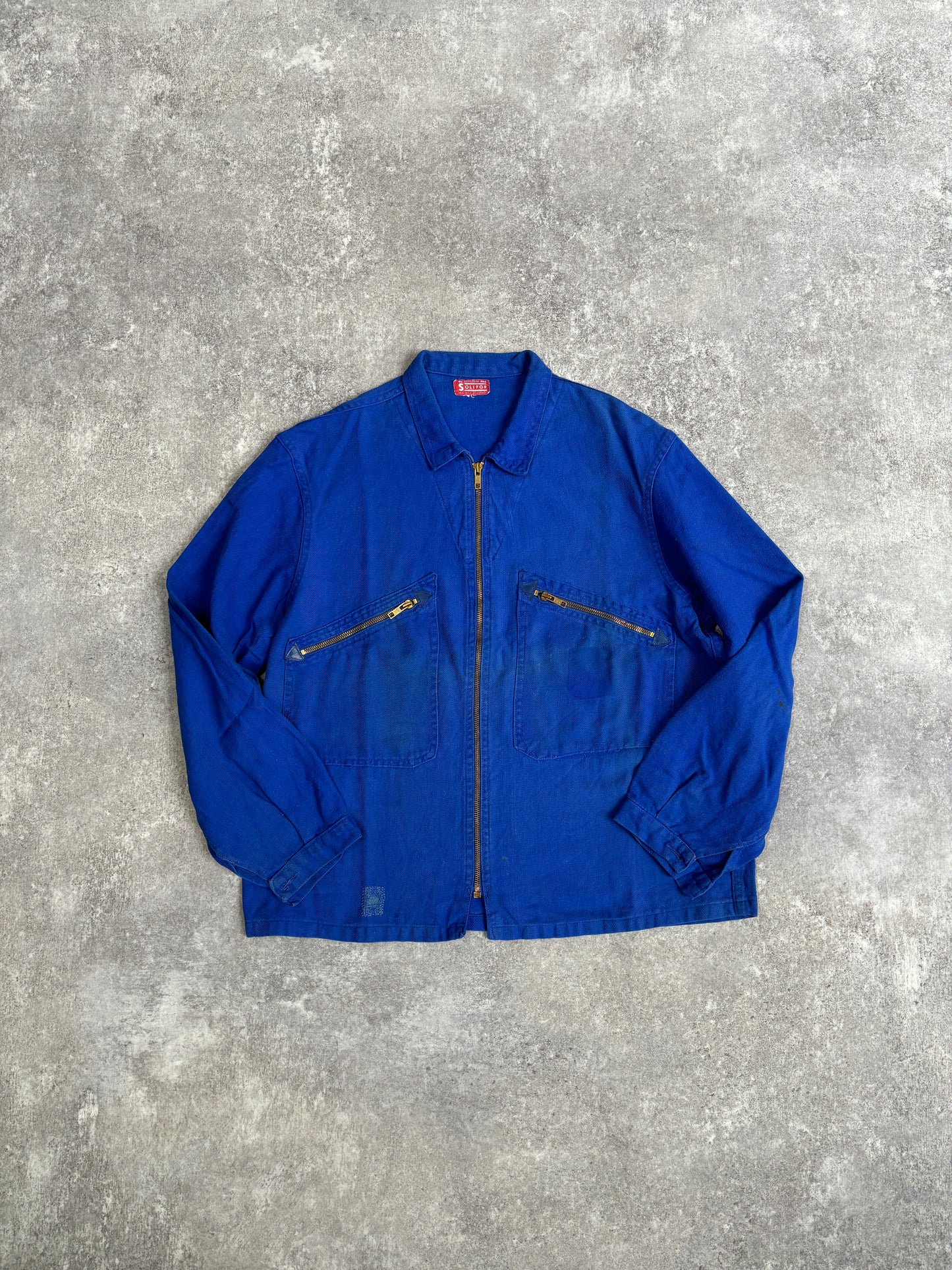 【~1970’s】Vintage French Zip Up Mechanic Jacket