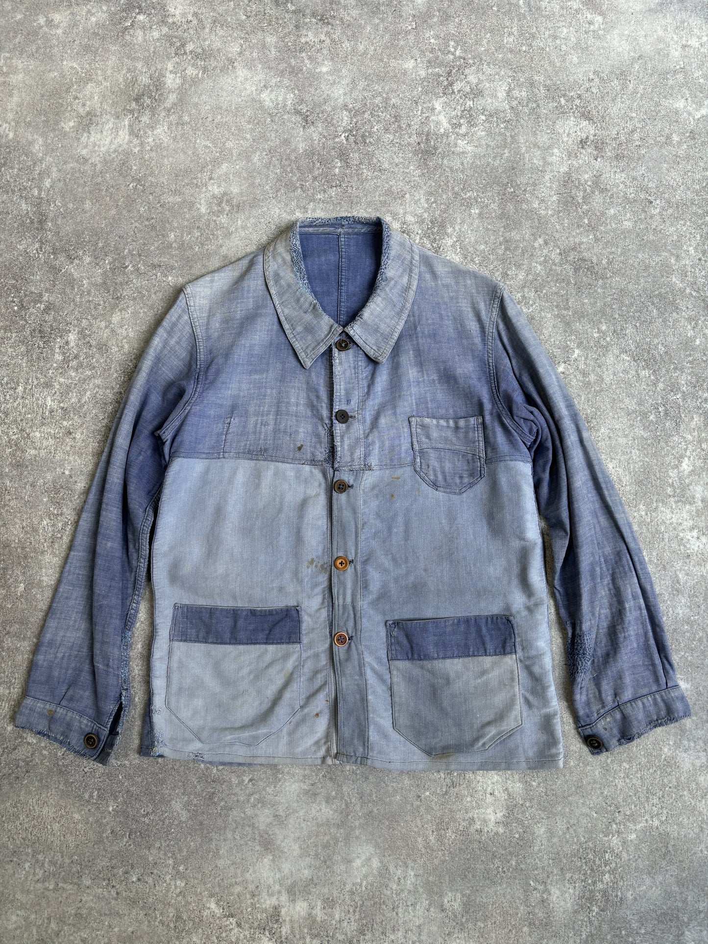 【~1950's】Vintage French Cotton Linen Work Jacket『Vulcain ヴァルカン』