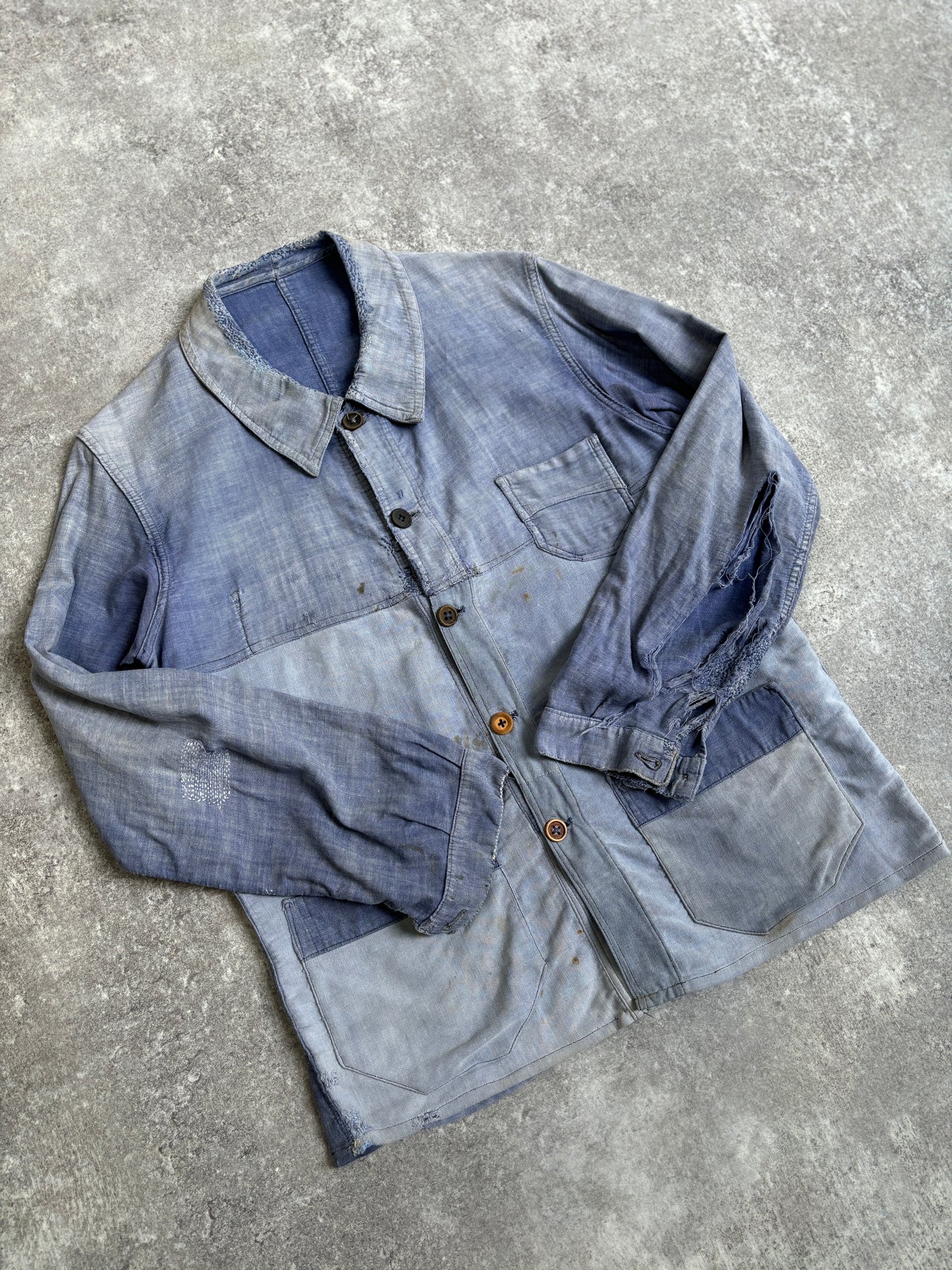 【~1950's】Vintage French Cotton Linen Work Jacket『Vulcain ヴァルカン』