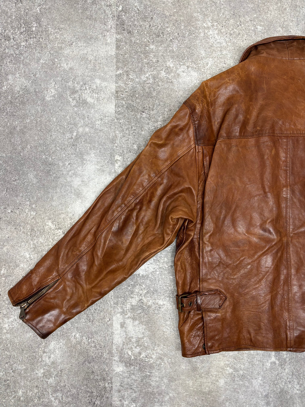 ~1990s Stealth & Co. Leather Zip Jacket – Brown
