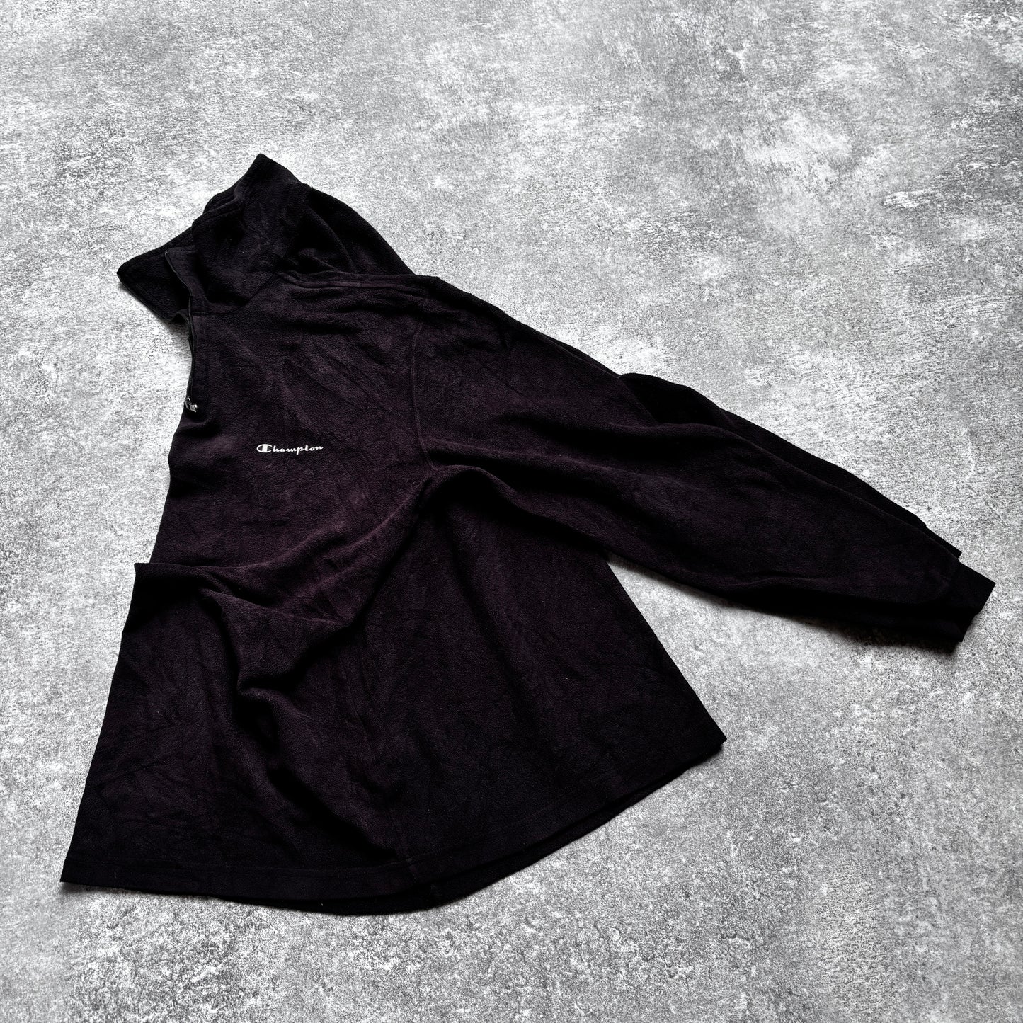 【1990’s】Champion Black Half-Zip Fleece Pullover