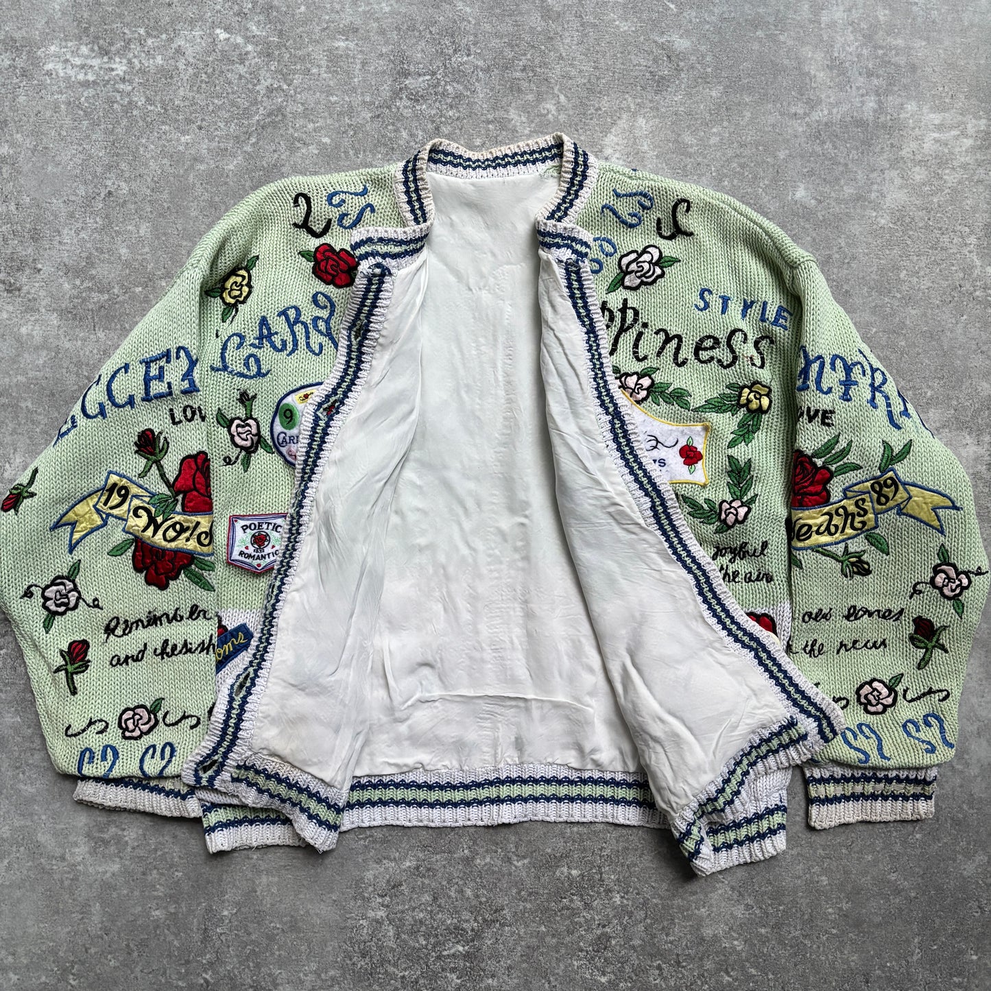 【1989年製】Whimsical Romantic Knit Cardigan