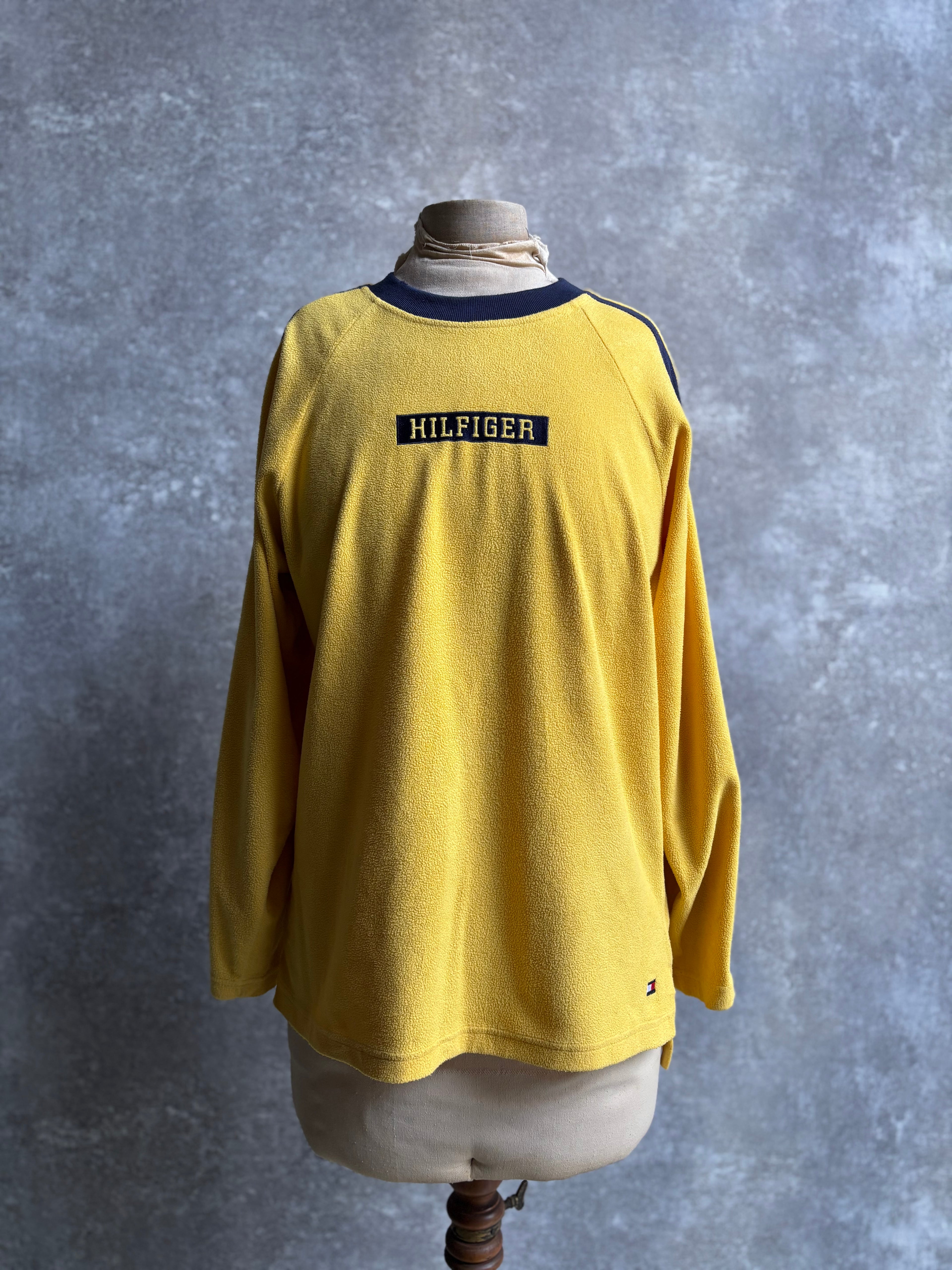 【1990’s】Tommy Hilfiger Yellow Fleece Long Sleeve