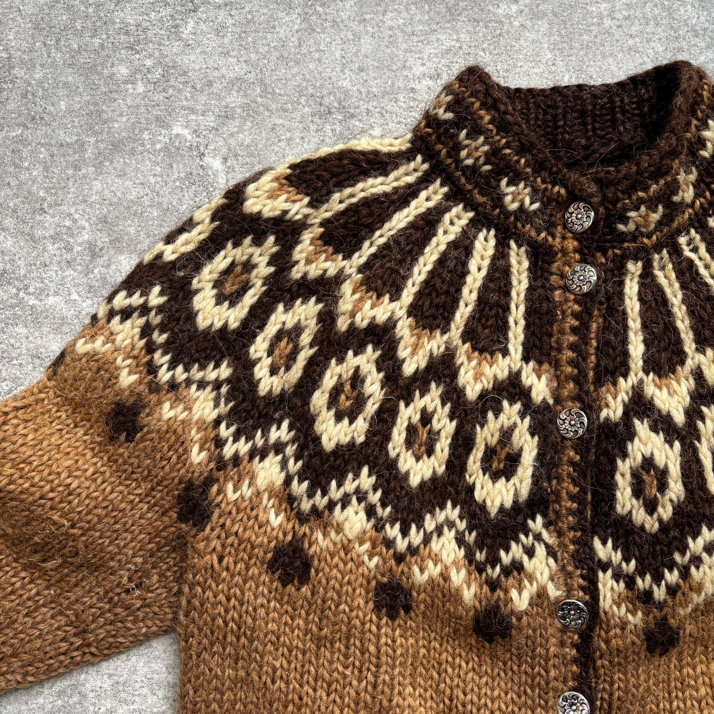 【~1980’s】Nordic Wool Knit Cardigan