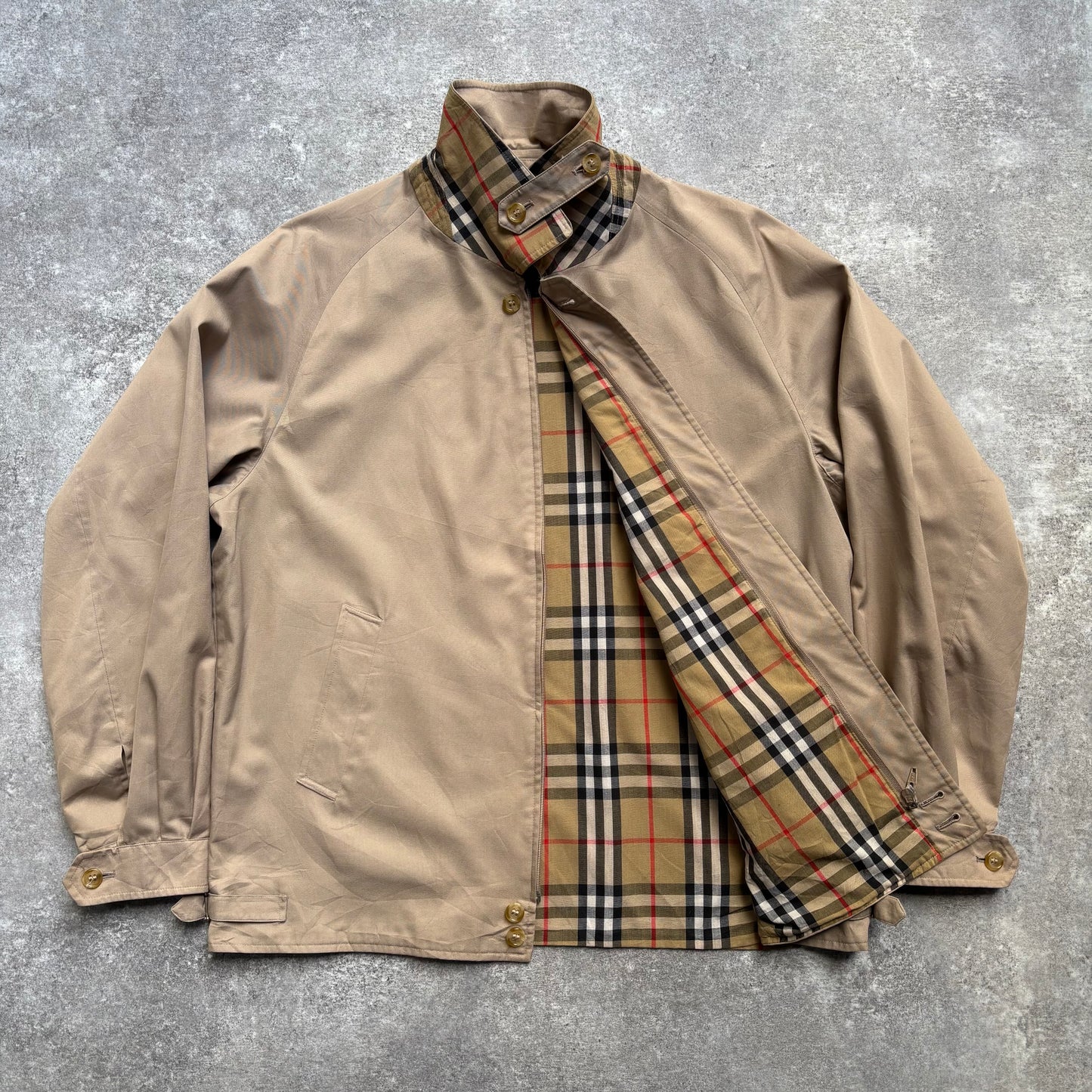 【1980's】Burberry's Beige Harrington Jacket