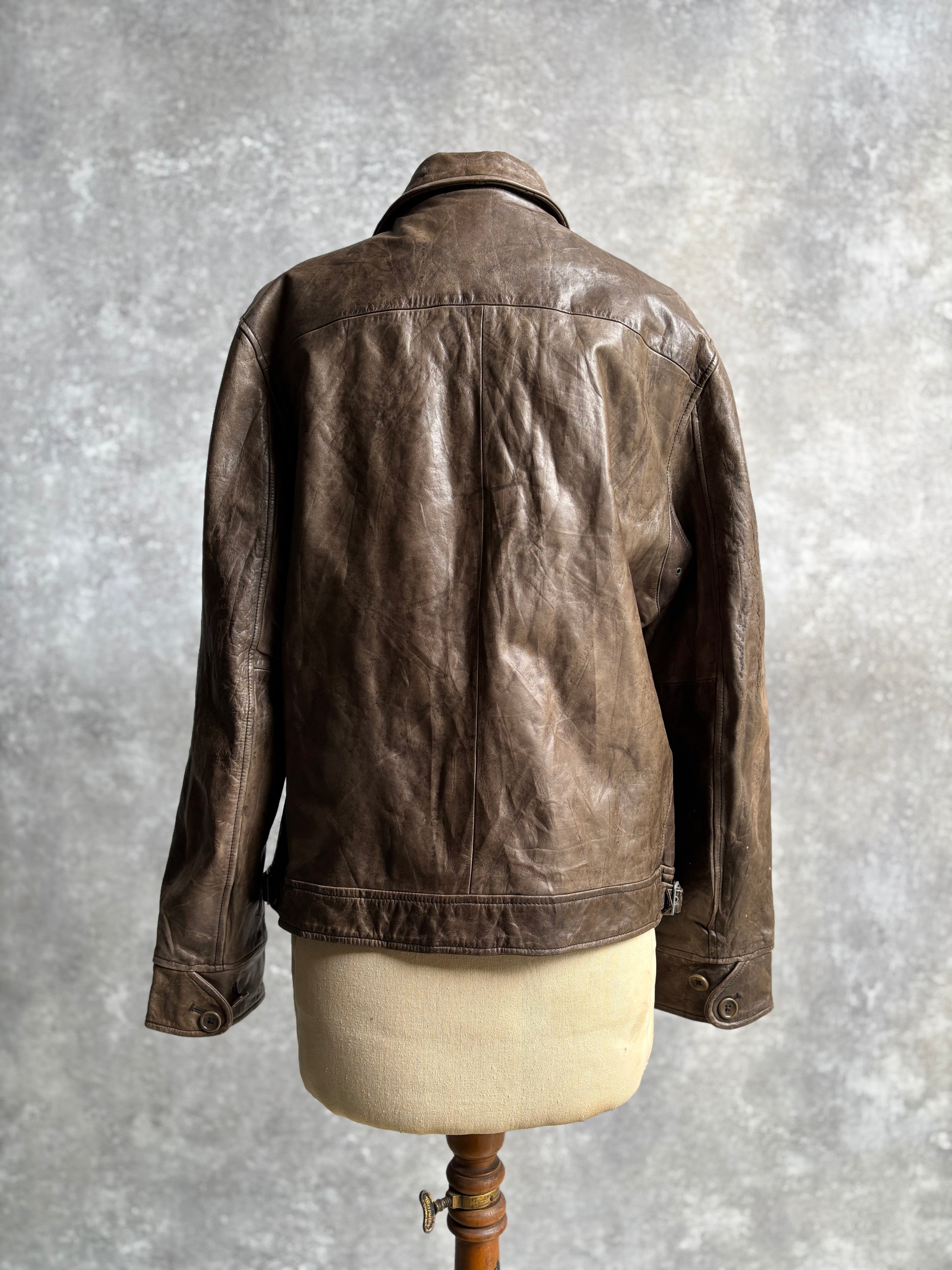 【1990's】Banana Republic Brown Leather Jacket