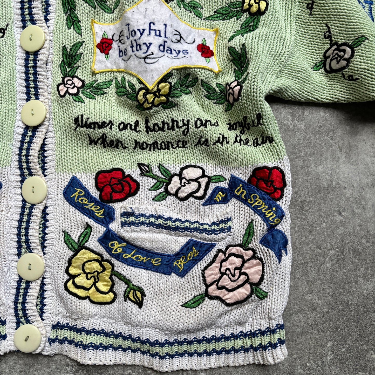 【1989年製】Whimsical Romantic Knit Cardigan