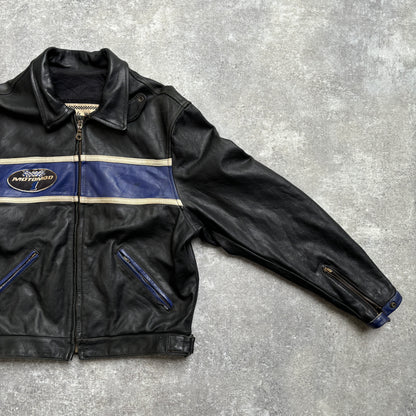 【~1990‘s】Black Leather Riders Jacket『Moto Mod』