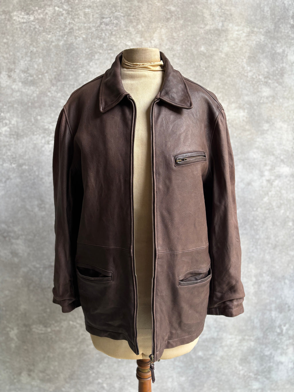 【1970‘s】 Roots Brown Leather Jacket
