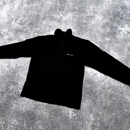 【1990’s】Champion Black Half-Zip Fleece Pullover