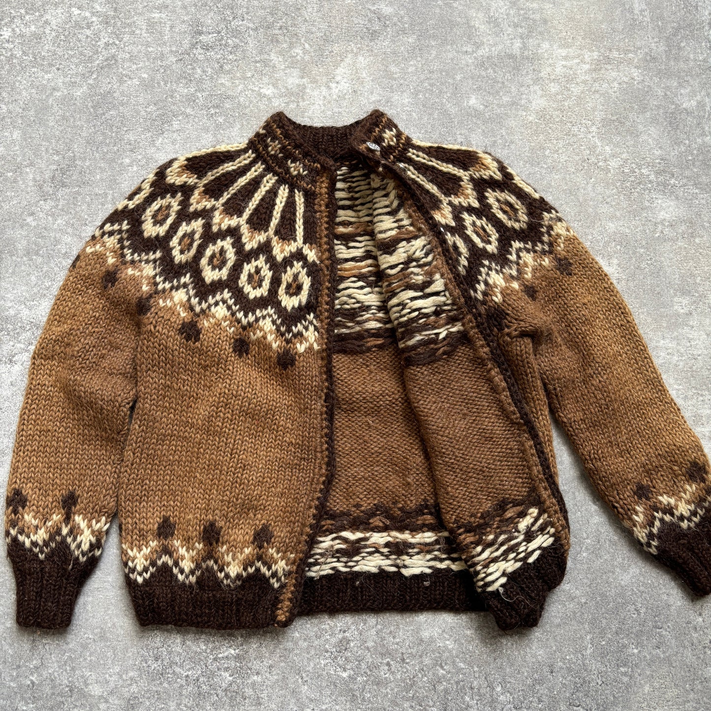 【~1980’s】Nordic Wool Knit Cardigan