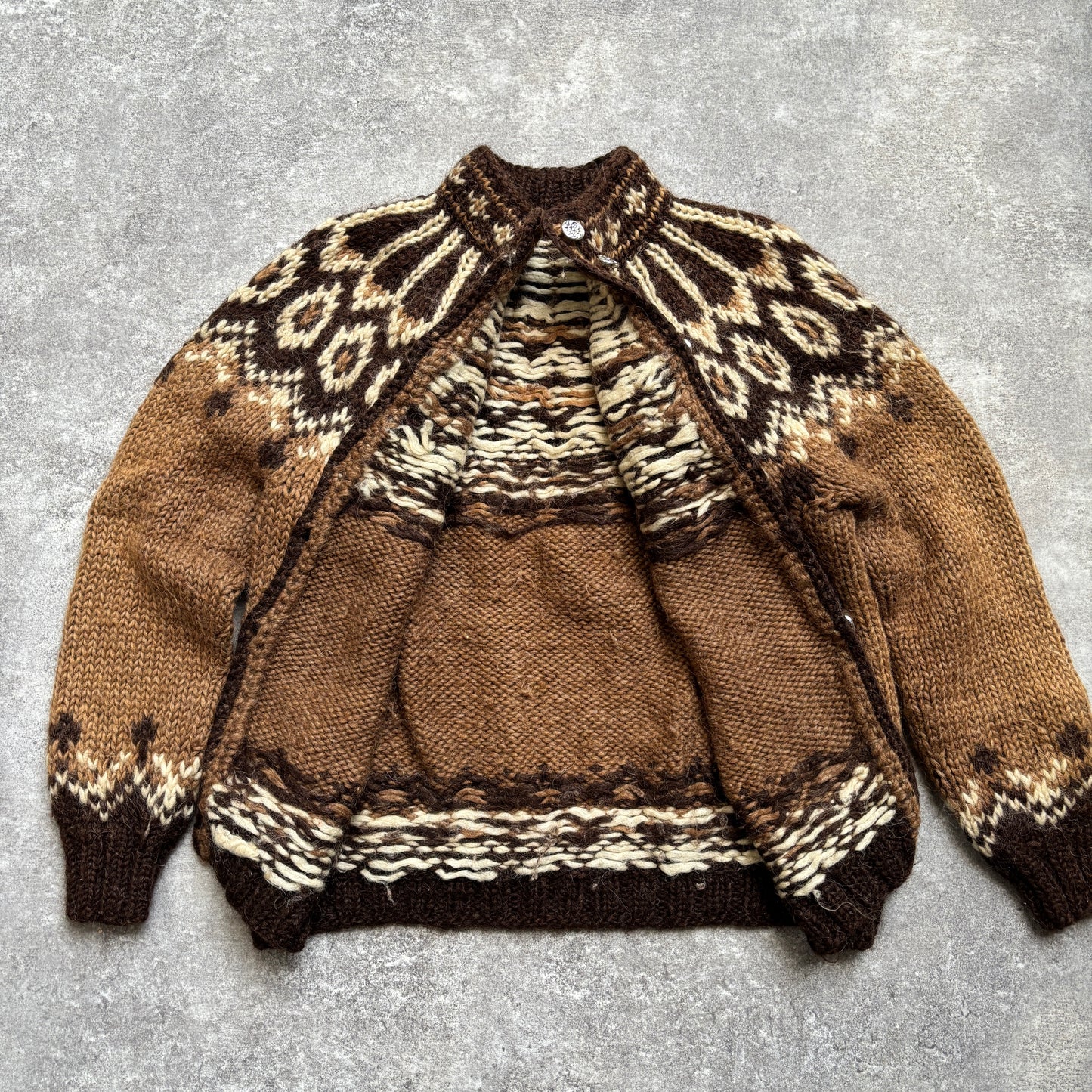 【~1980’s】Nordic Wool Knit Cardigan