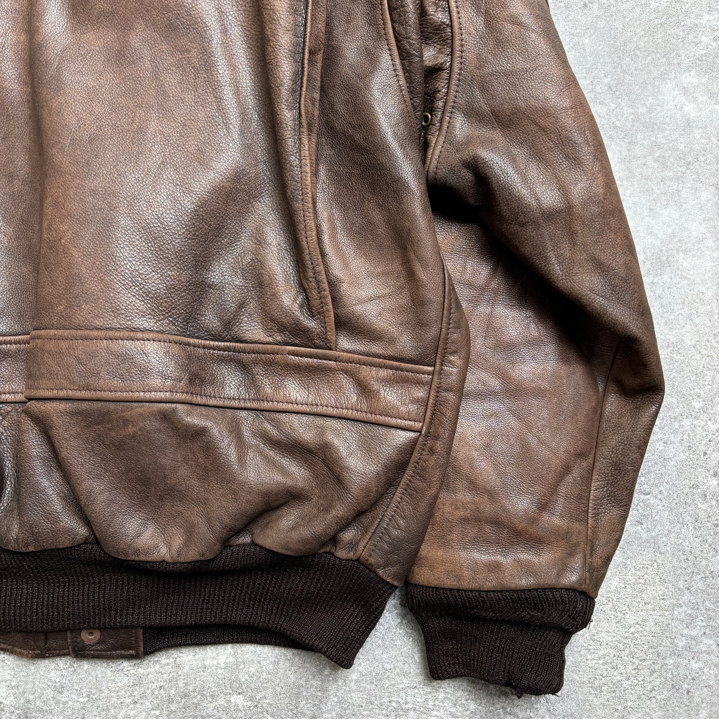 【~1990‘s】G-1 Type Brown Leather Fright Jacket