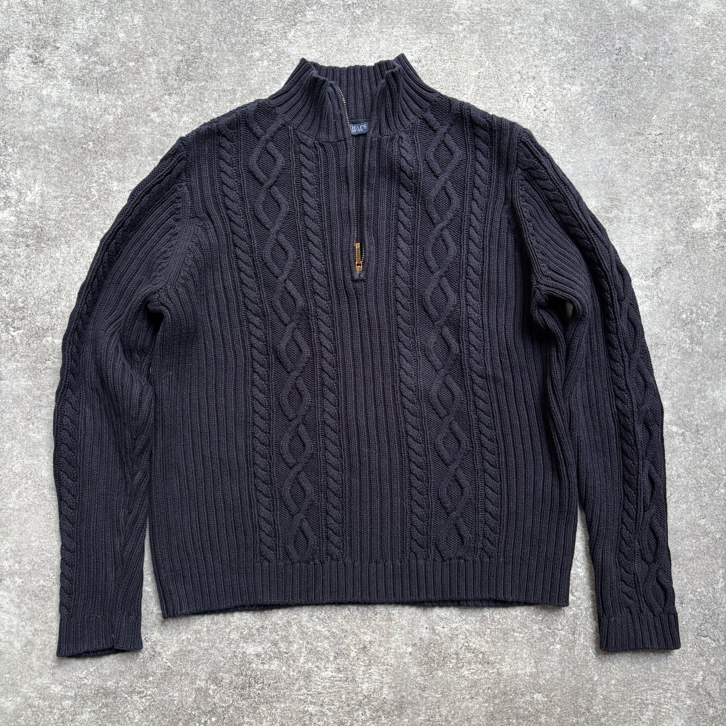 【1990's】Chaps Cable Knit Mock Neck Sweater