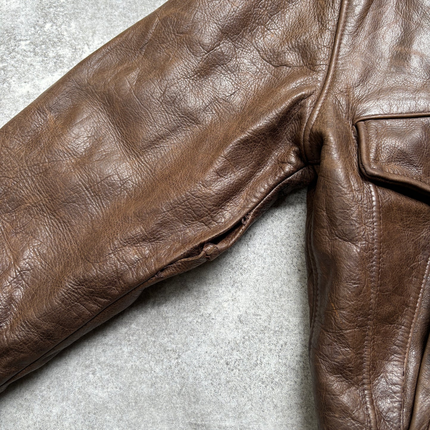 【~1990‘s】Brown Leather Jacket 『WORLD BEATERS』