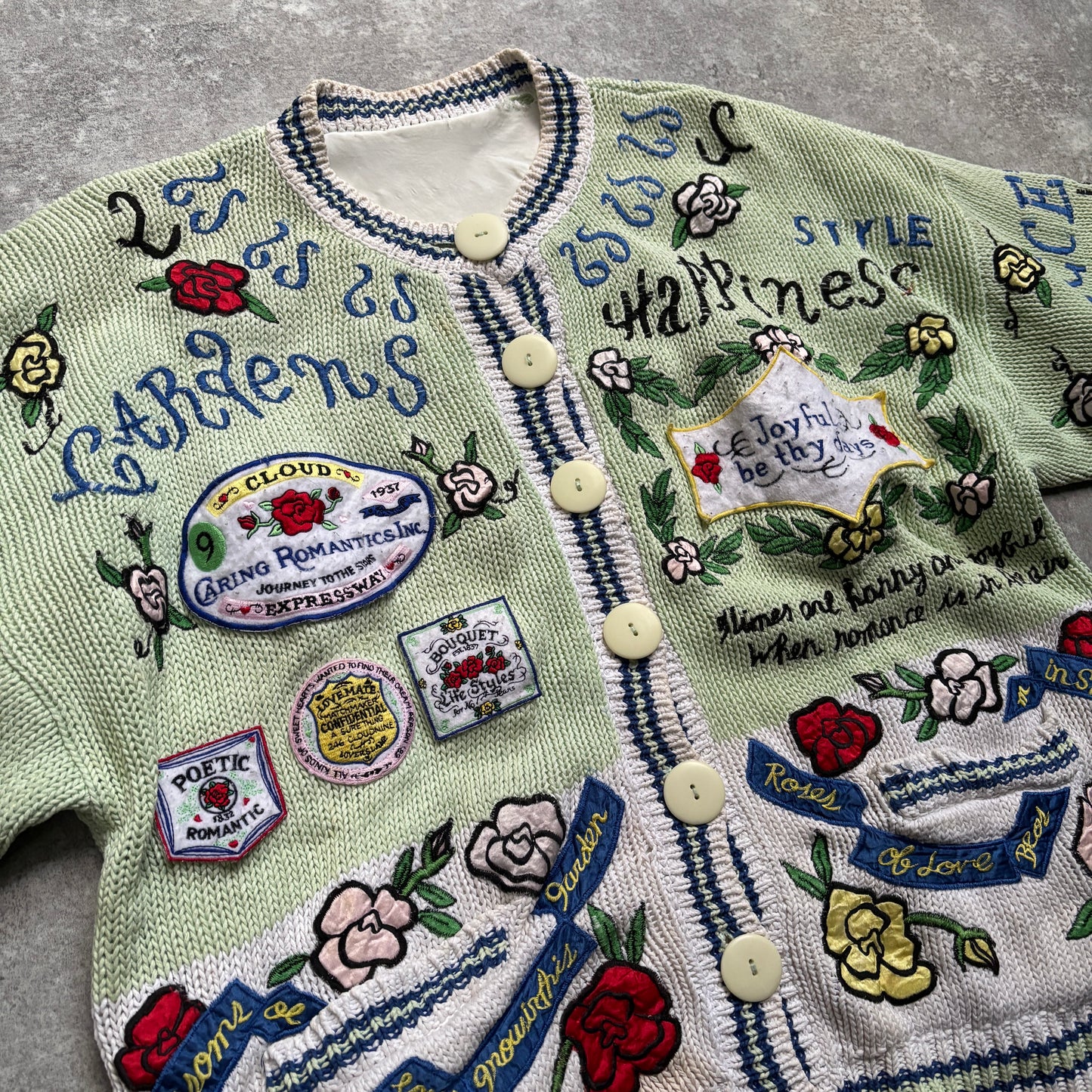 【1989年製】Whimsical Romantic Knit Cardigan