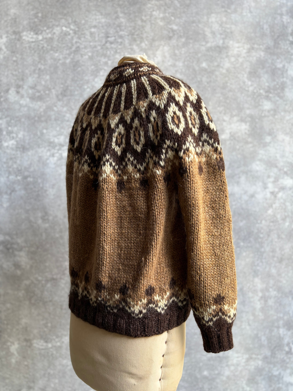 【~1980’s】Nordic Wool Knit Cardigan