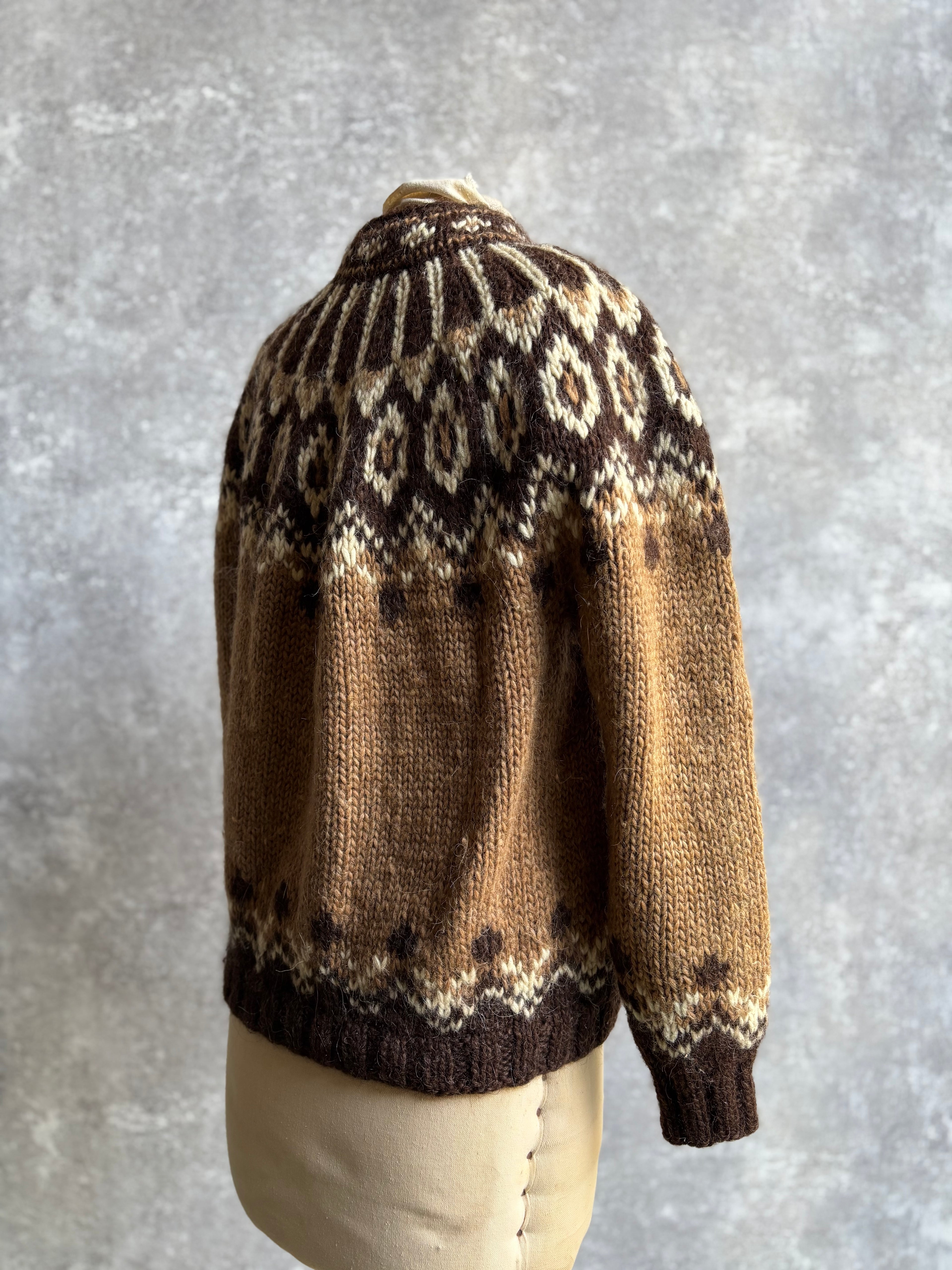 【~1980’s】Nordic Wool Knit Cardigan