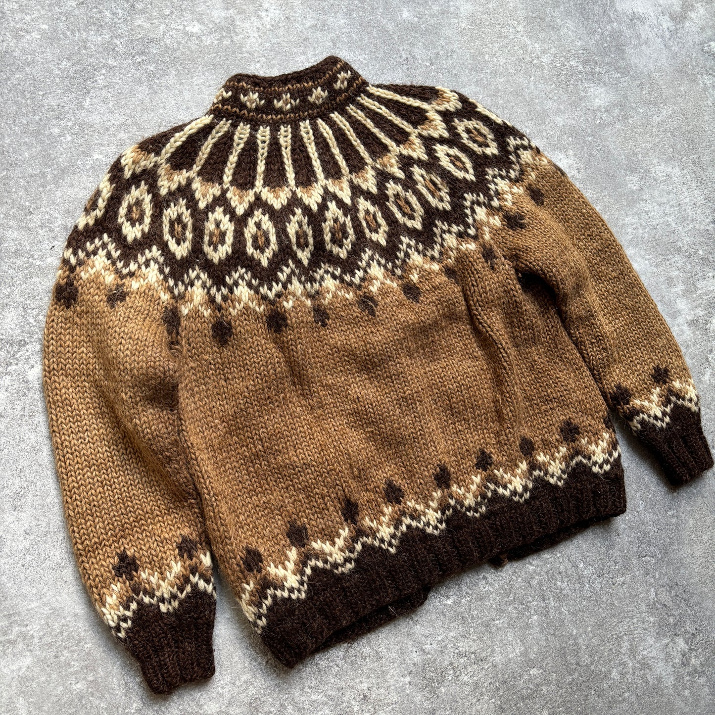 【~1980’s】Nordic Wool Knit Cardigan