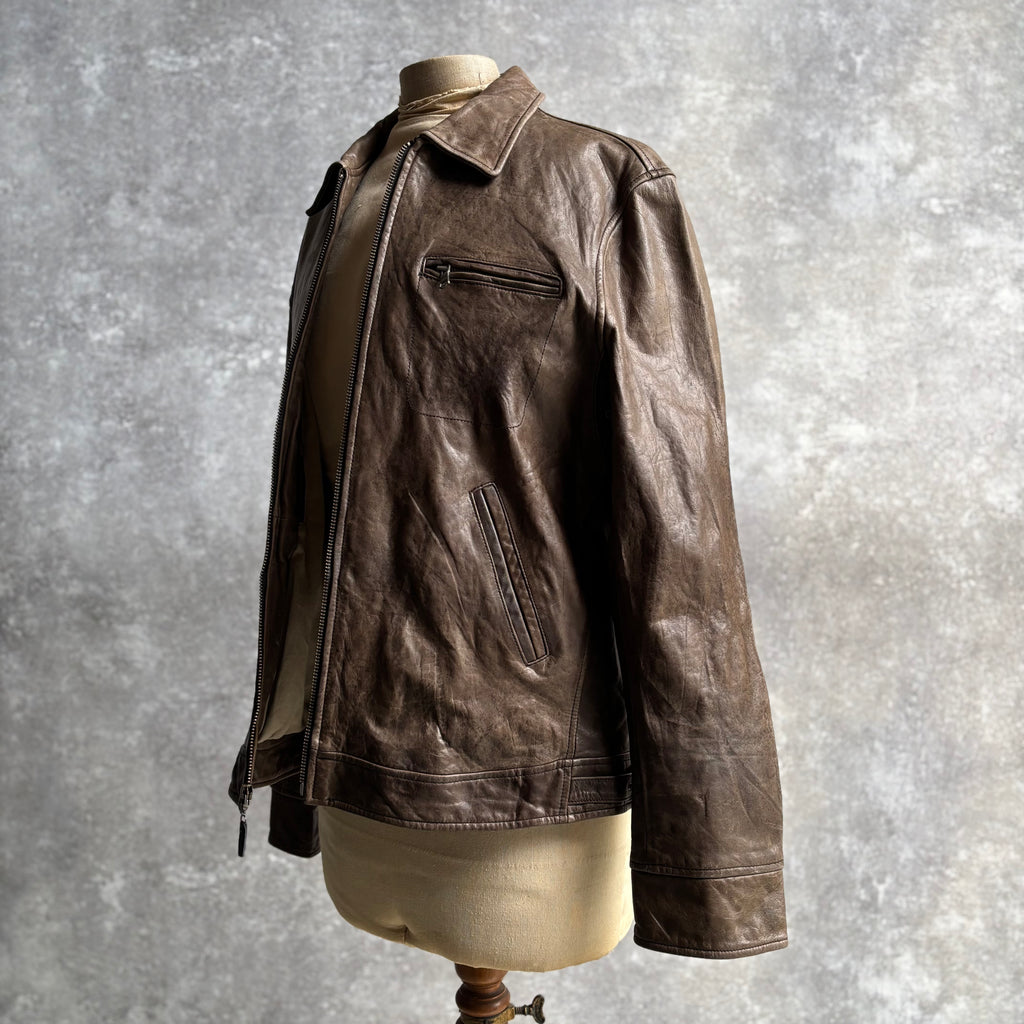 【1990's】Banana Republic Brown Leather Jacket