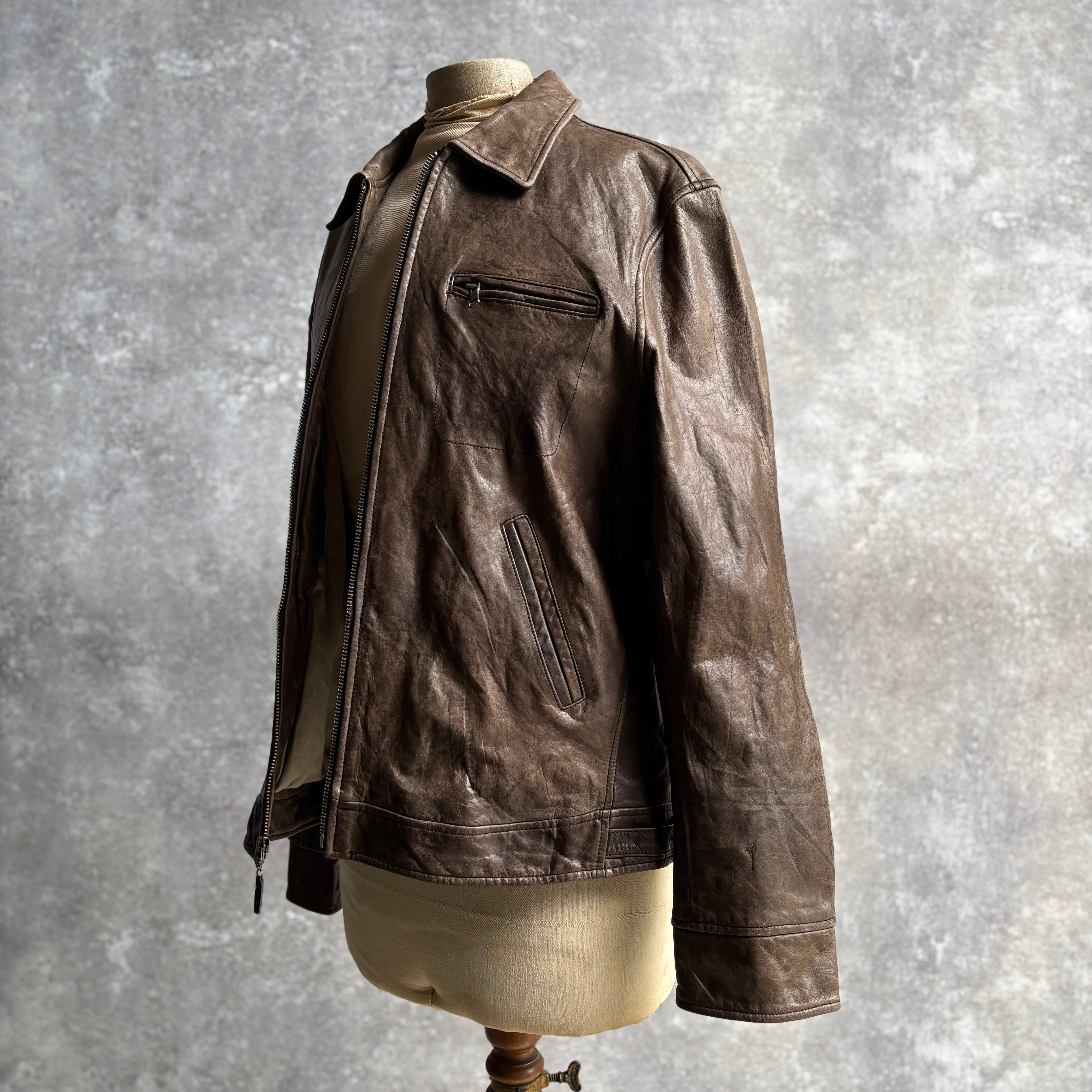 【1990's】Banana Republic Brown Leather Jacket