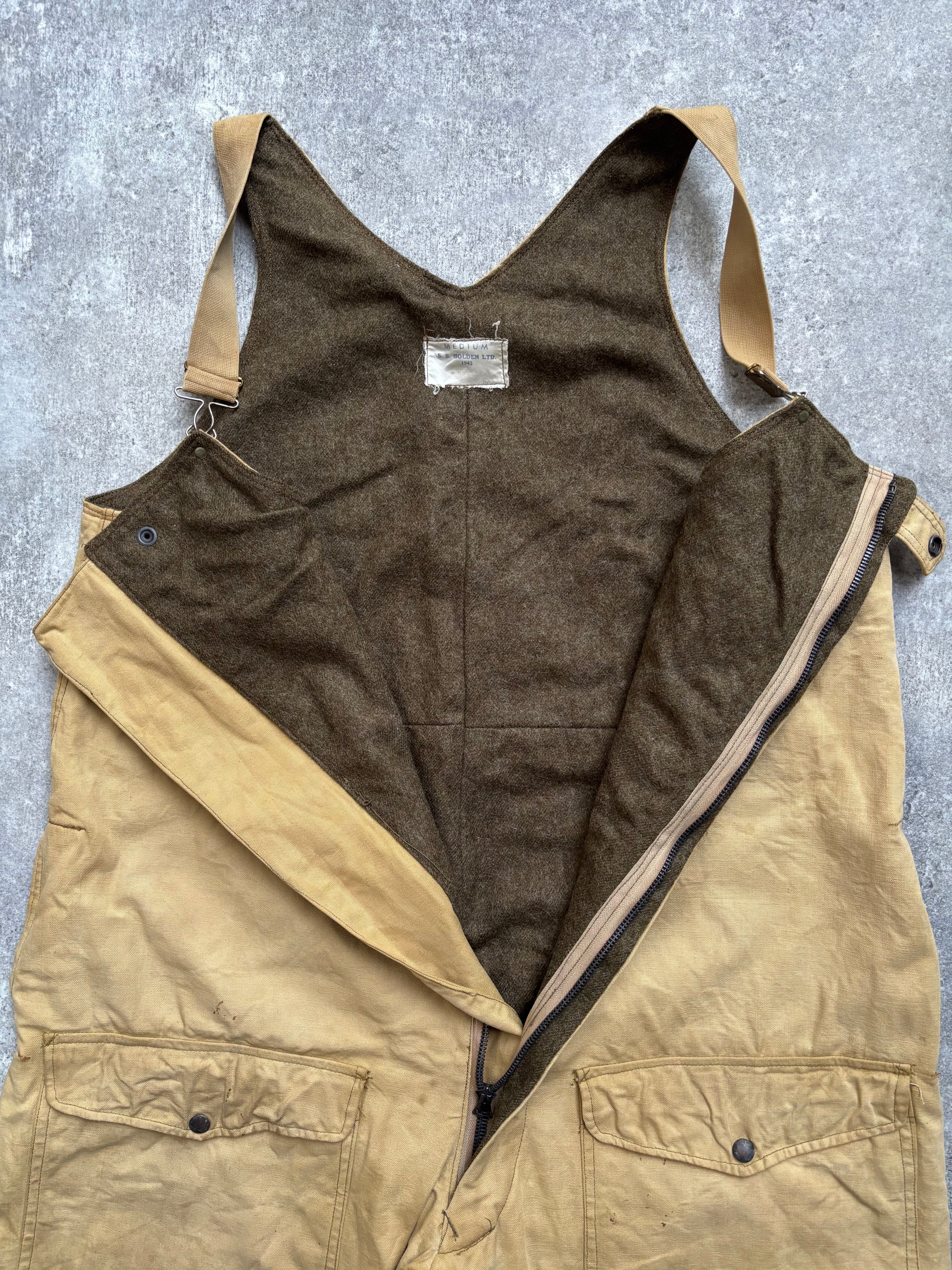 【1943】Canadian Military Wool-Lined Overalls by S.S. Holden Ltd
