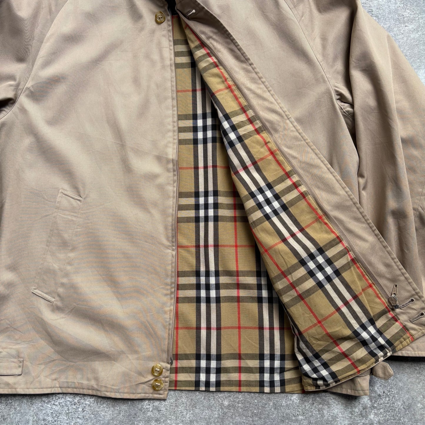 【1980's】Burberry's Beige Harrington Jacket