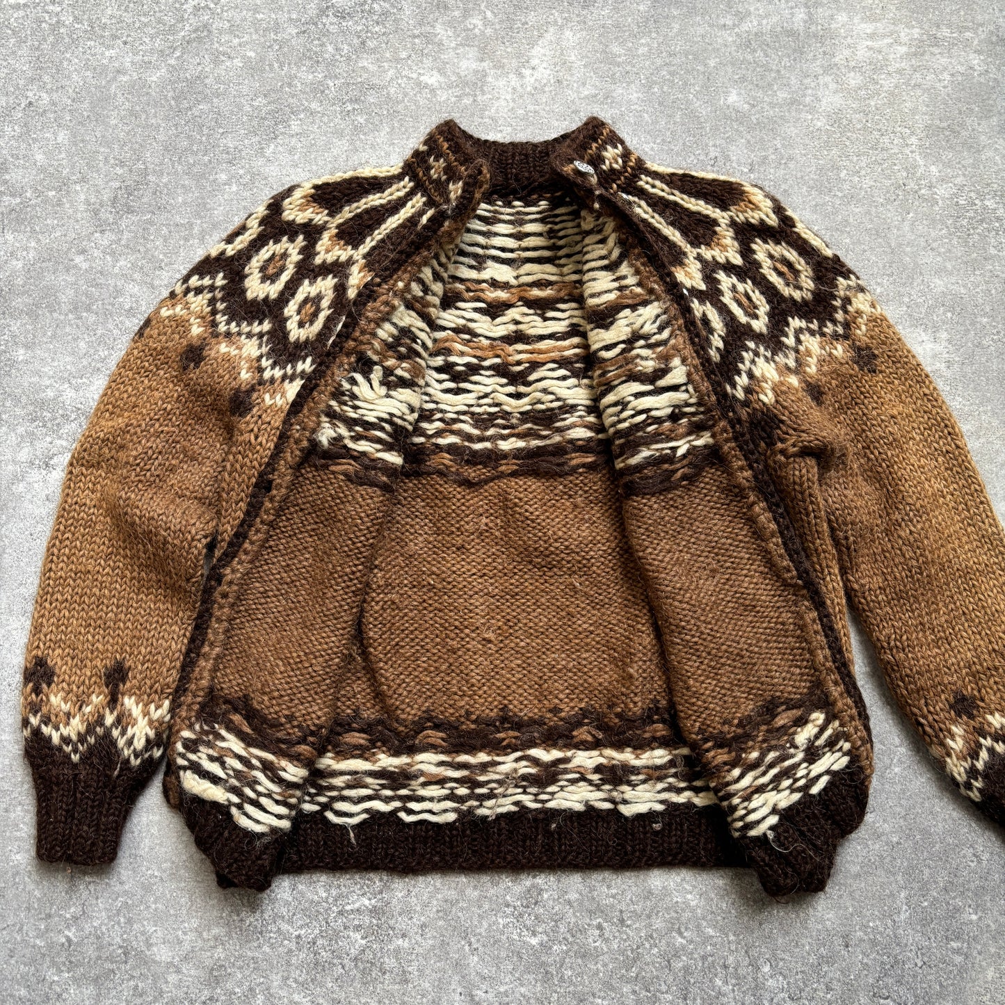 【~1980’s】Nordic Wool Knit Cardigan