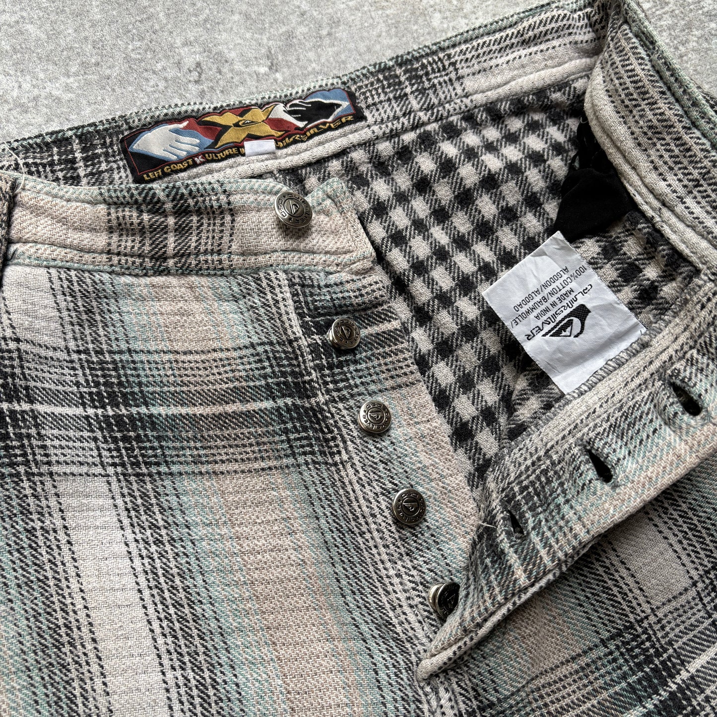 【1990's】Quiksilver Left Coast X-Culture Plaid Pants